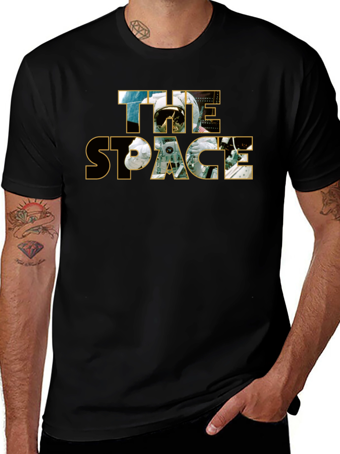 Space Graphic Black T-Shirt