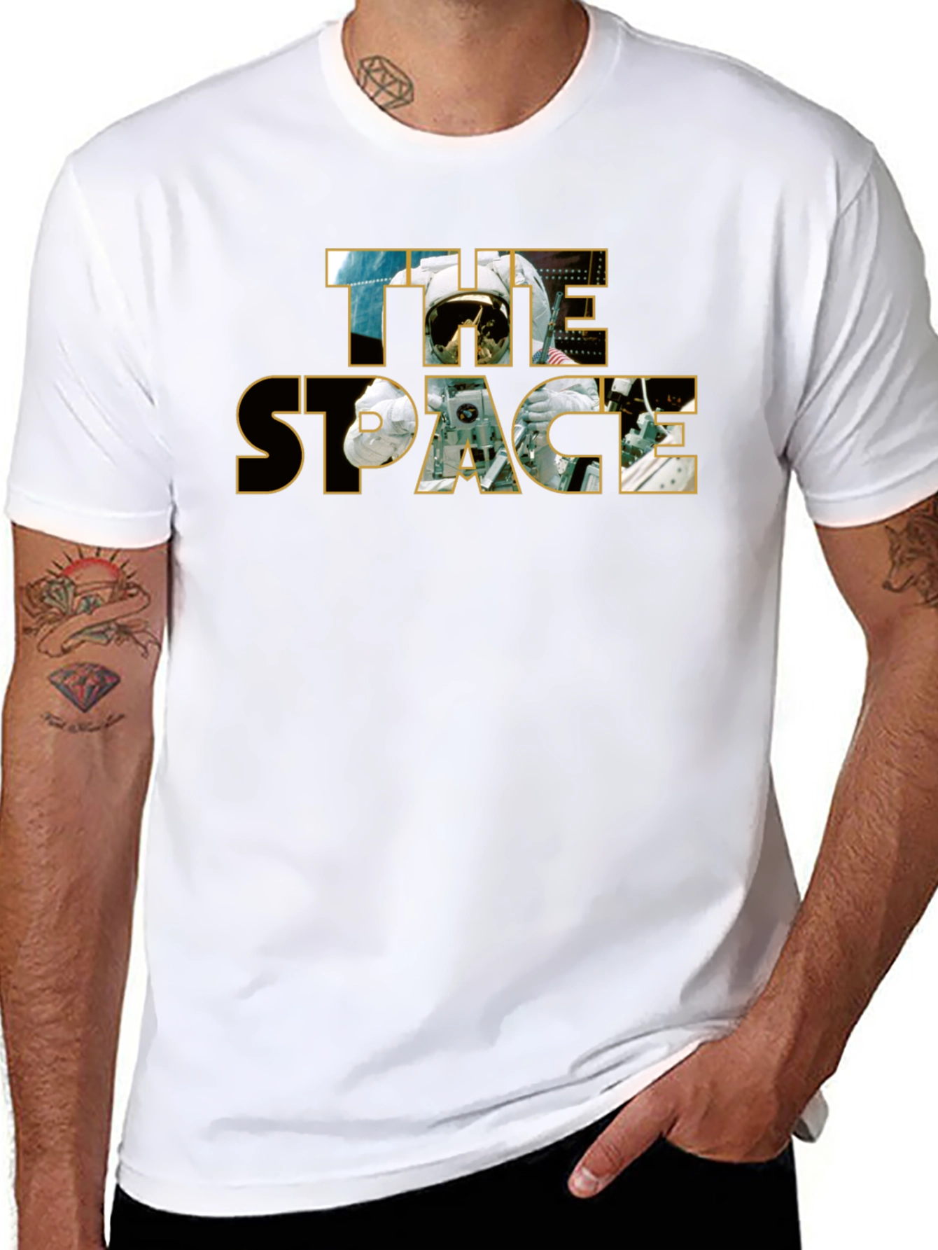 Space Graphic Black T-Shirt