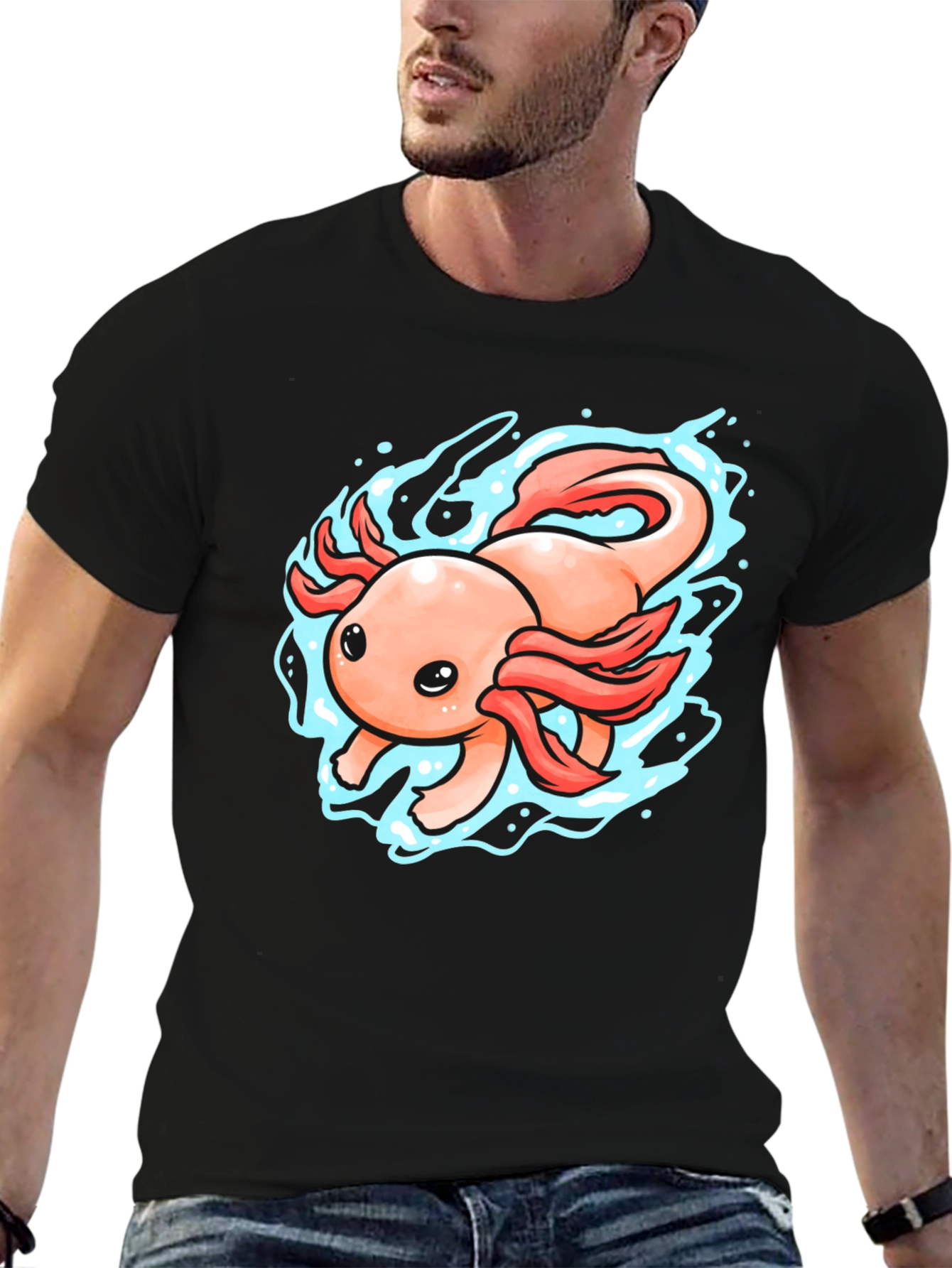 Axolotl Graphic Tee - Black
