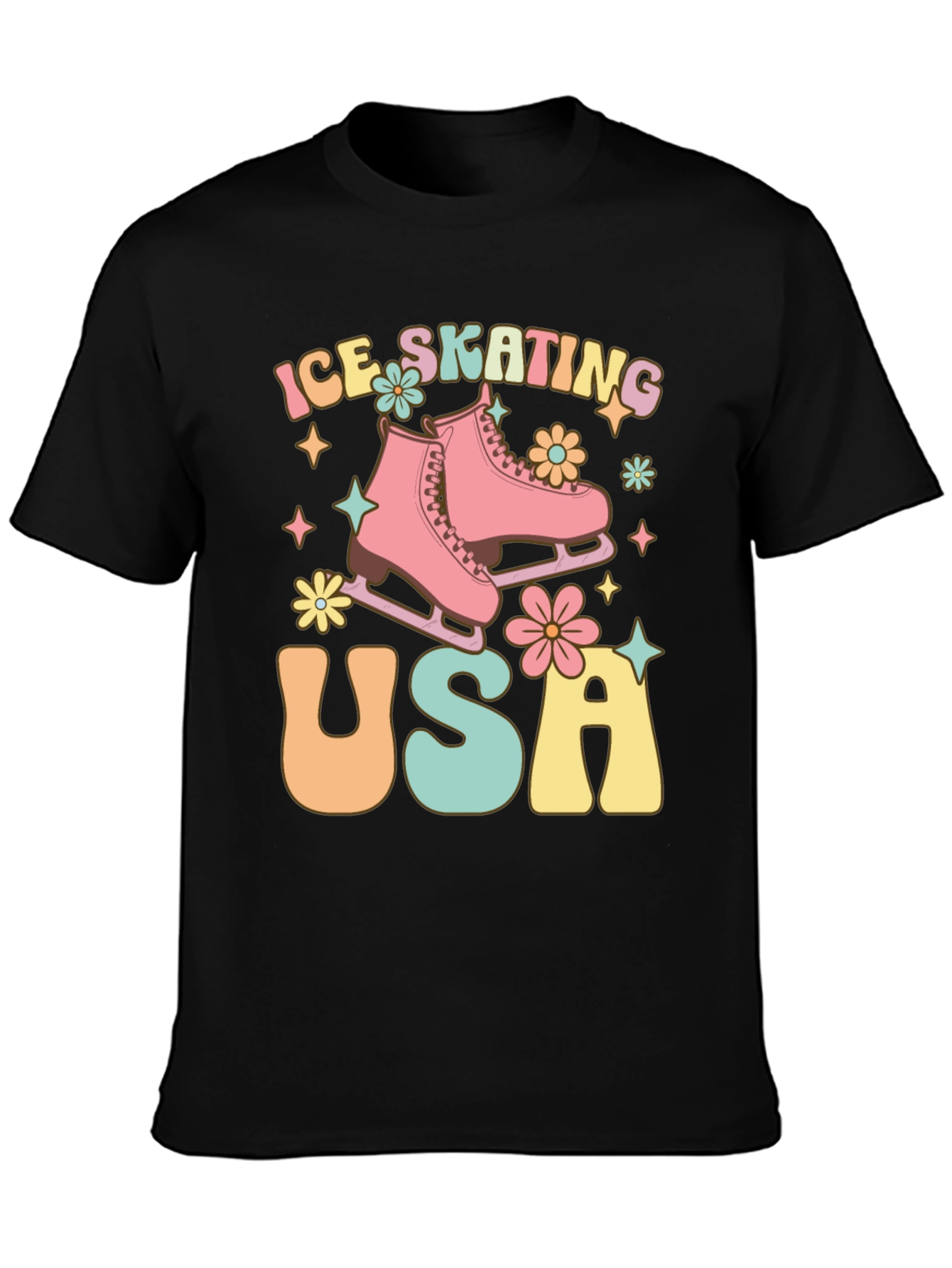Ice Skating USA Graphic Tee