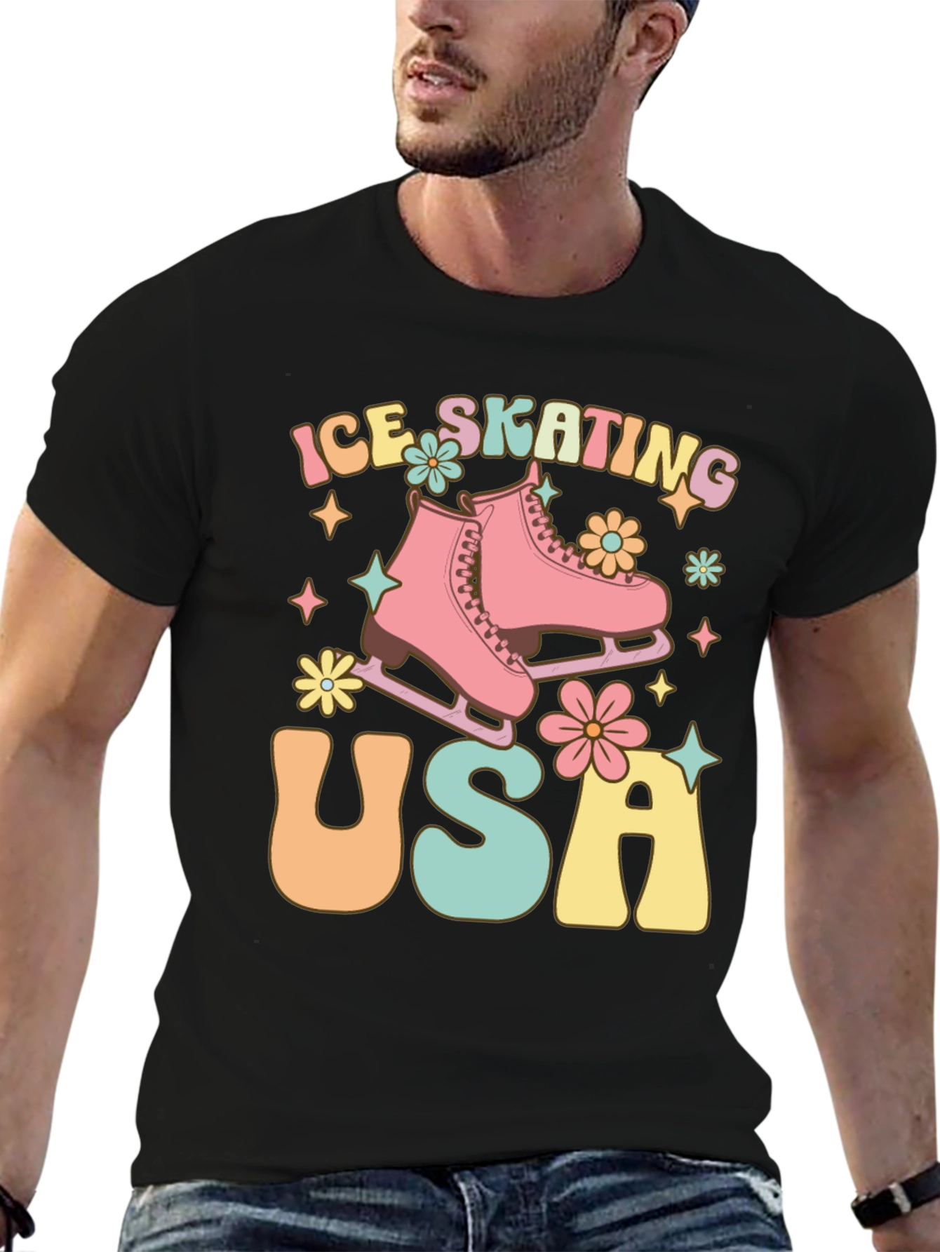 Ice Skating USA Graphic Tee