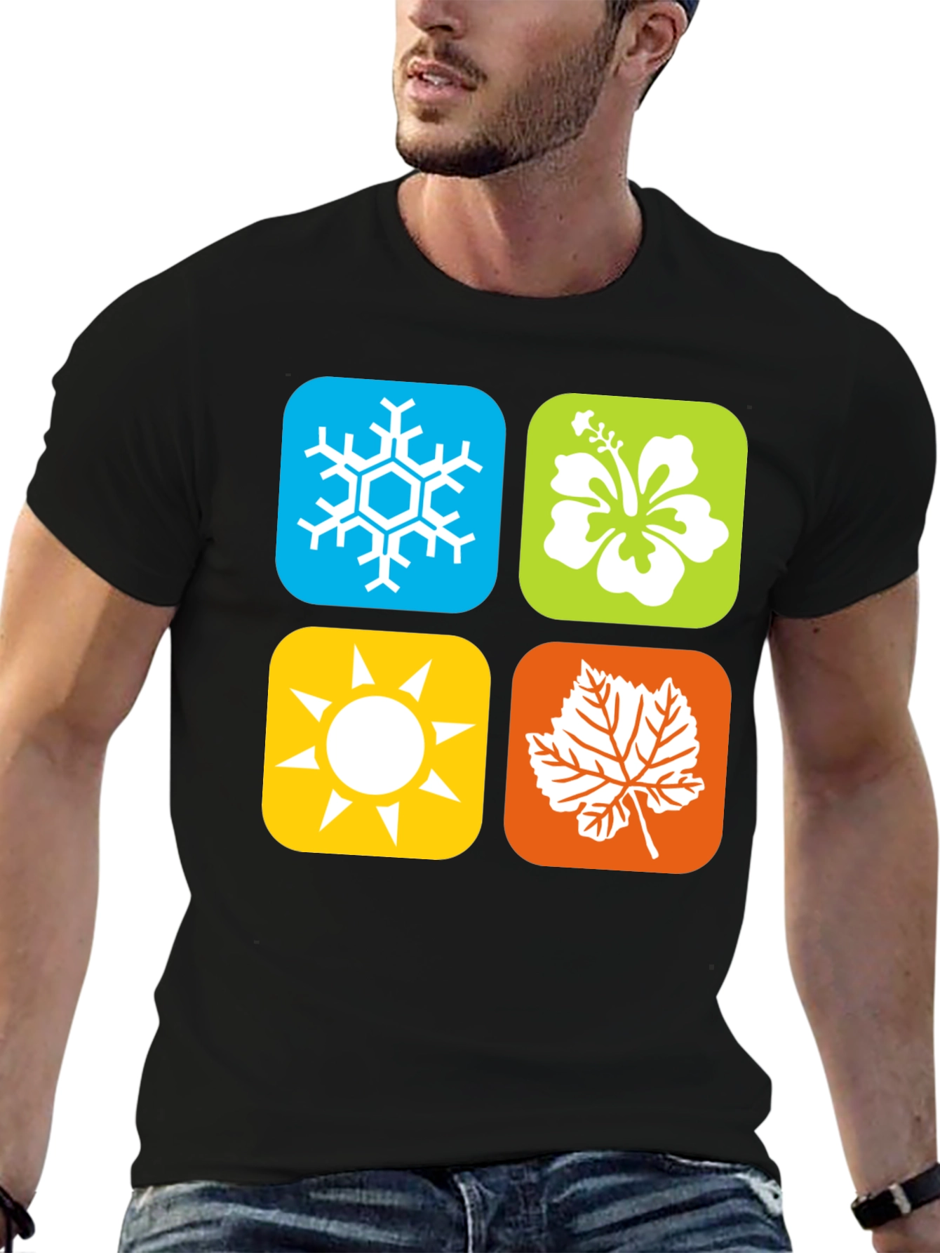 Seasons Graphic Tee - Winter Spring Summer Fall