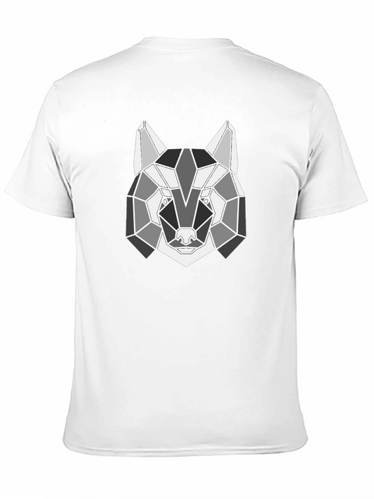 Geometric Wolf T-Shirt - Modern Animal Design