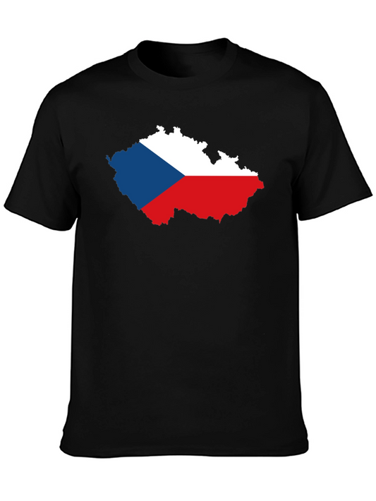 Czech Republic Flag Map T-Shirt