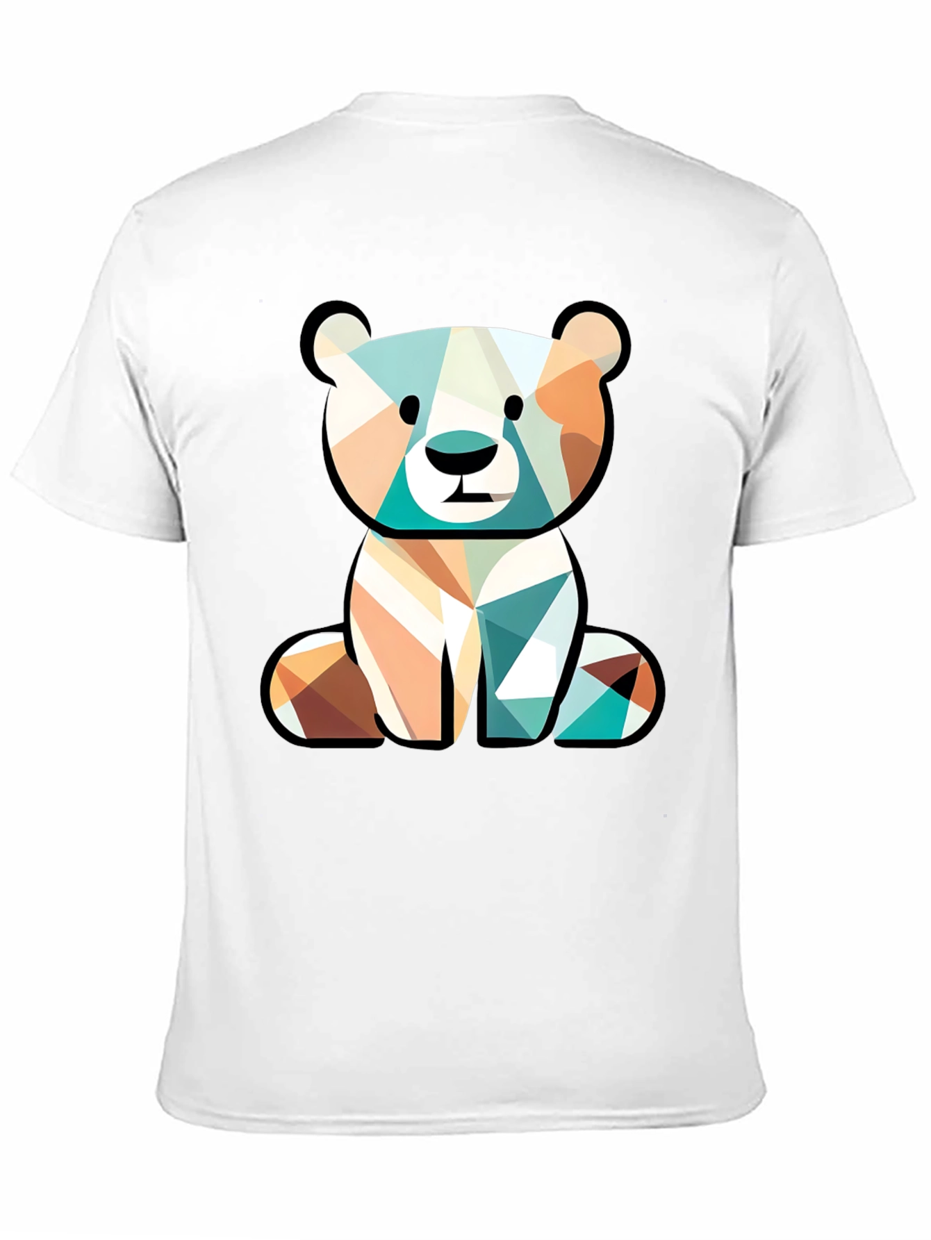 Geometric Bear Graphic Tee - Unique Style