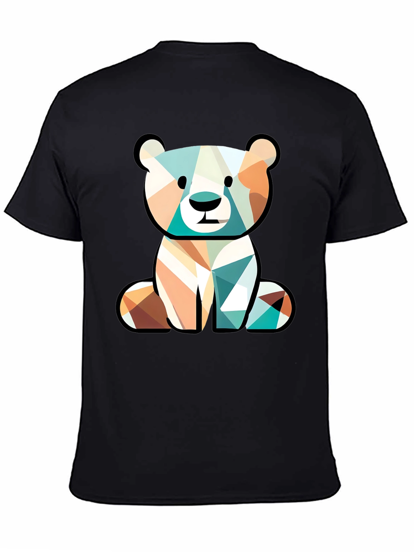 Geometric Bear Graphic Tee - Unique Style
