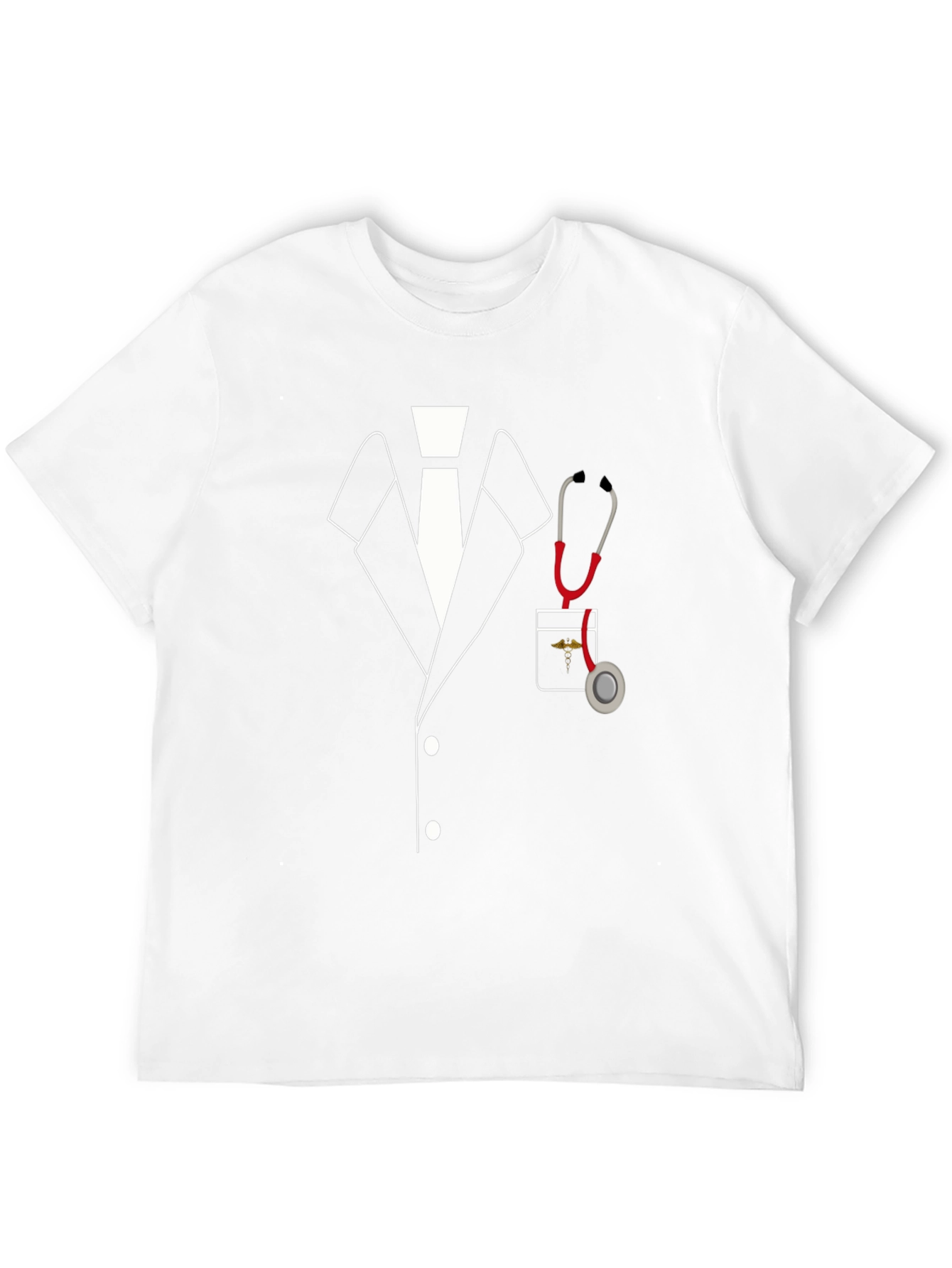 Doctor Costume T-Shirt - Black Novelty Tee