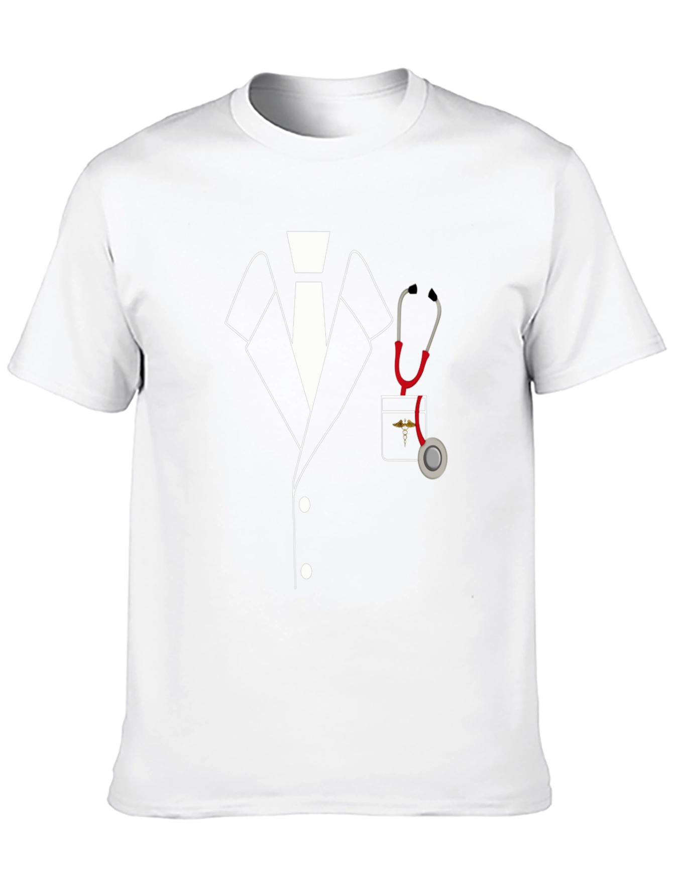 Doctor Costume T-Shirt - Black Novelty Tee