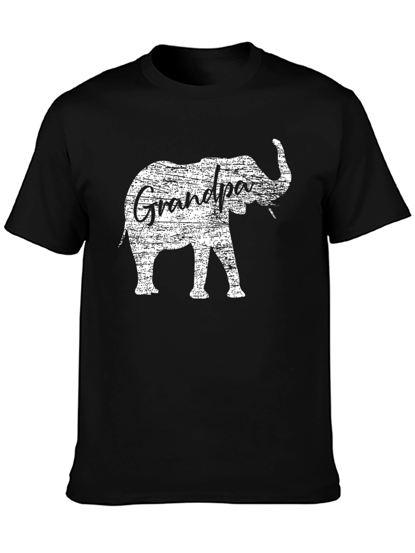 Grandpa Elephant Graphic Tee - Black