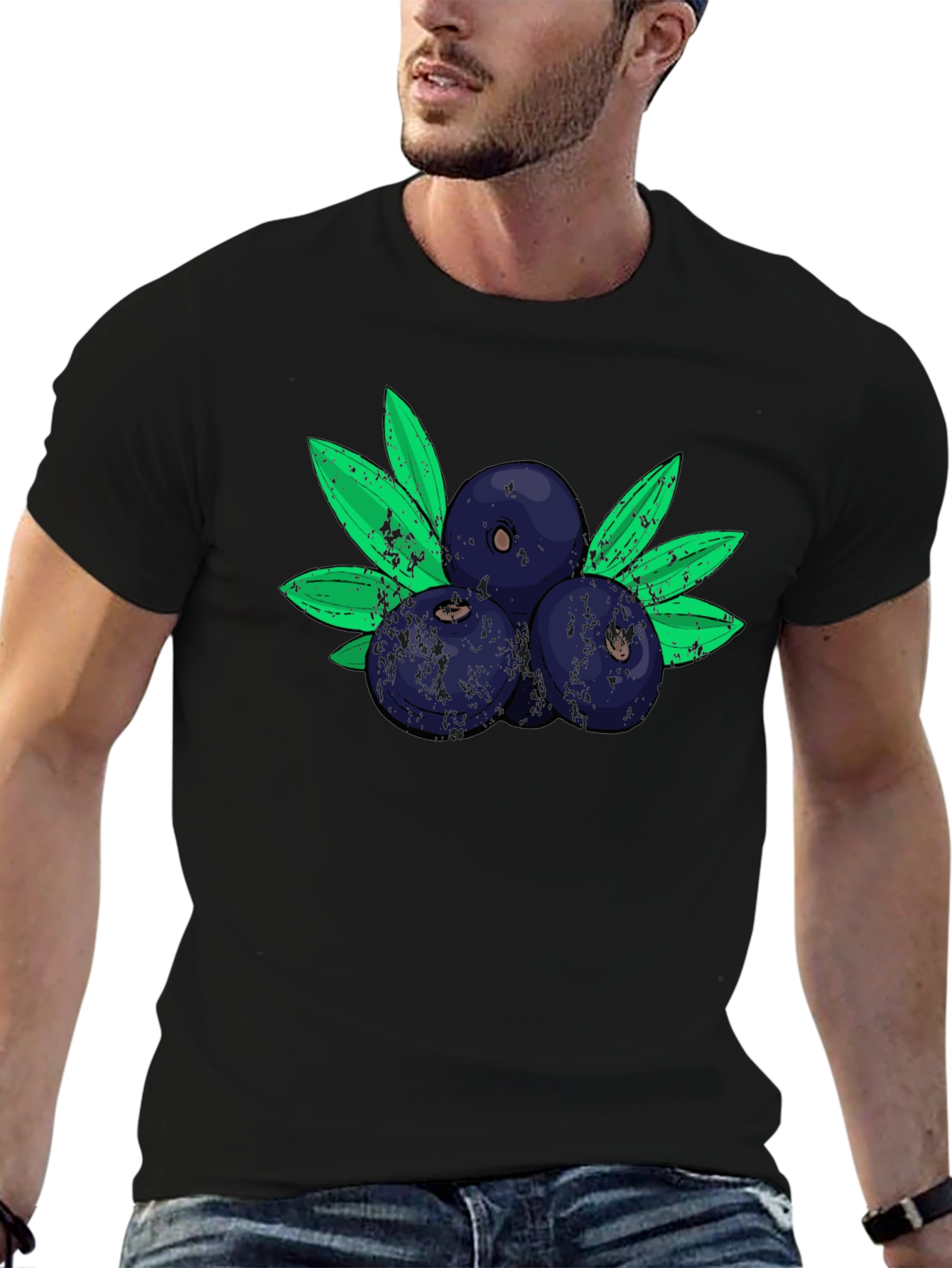 Blueberry Graphic Tee - Soft Cotton Blend