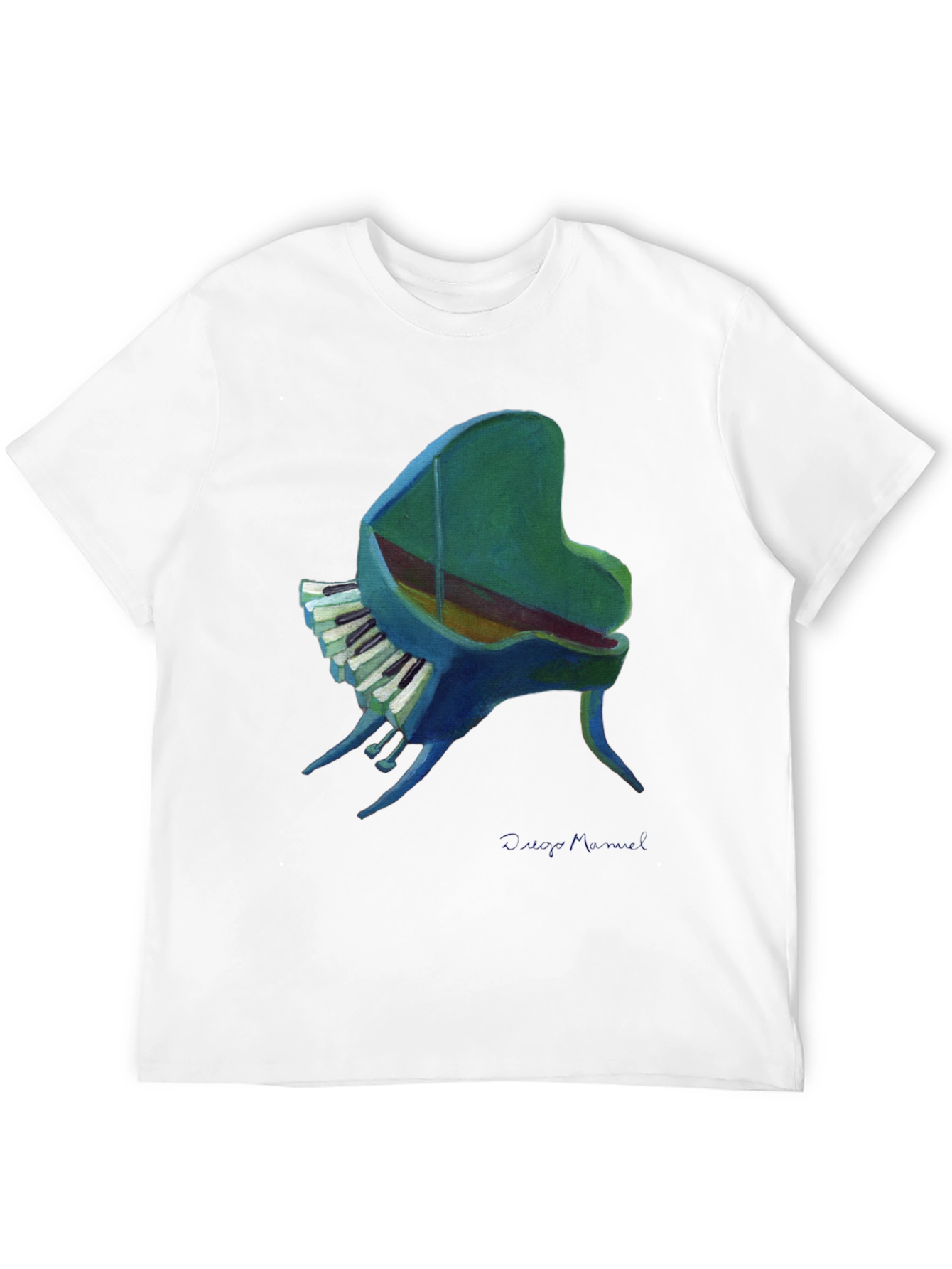 Piano Art Graphic Tee - Mens Black T-Shirt