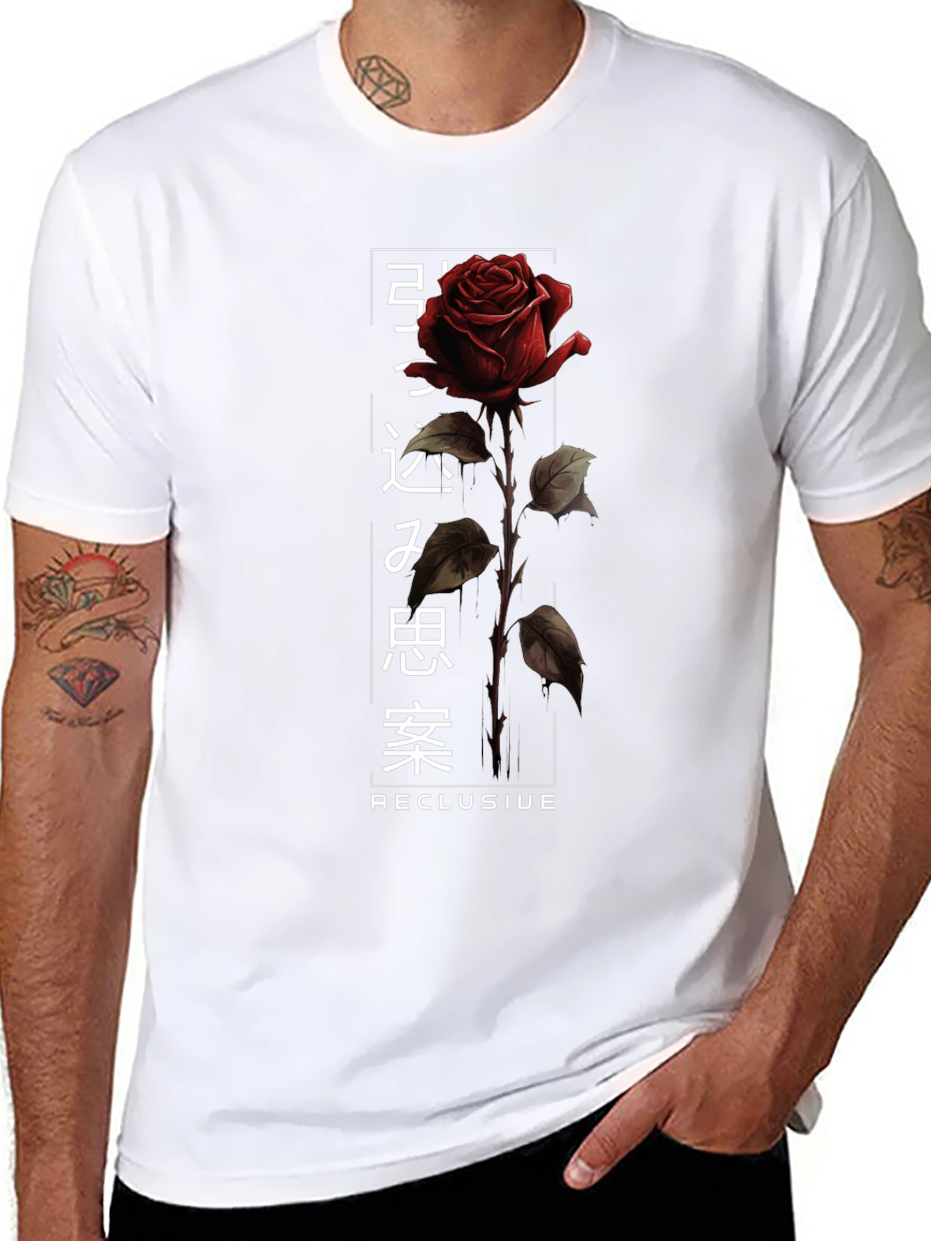 Rose Graphic Print Tee - Reclusive Style