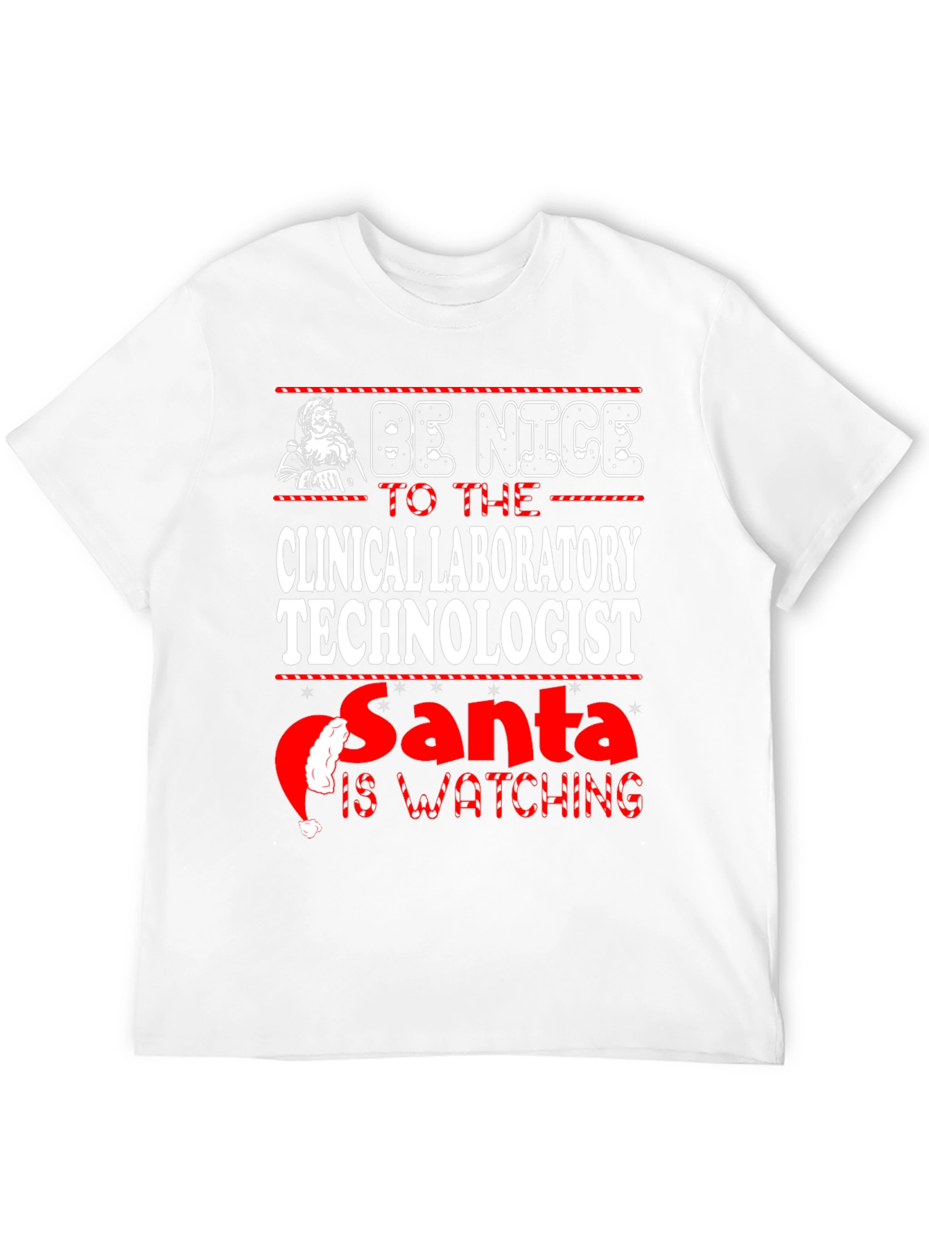 Clinical Laboratory Technologist Santa Watching T-Shirt
