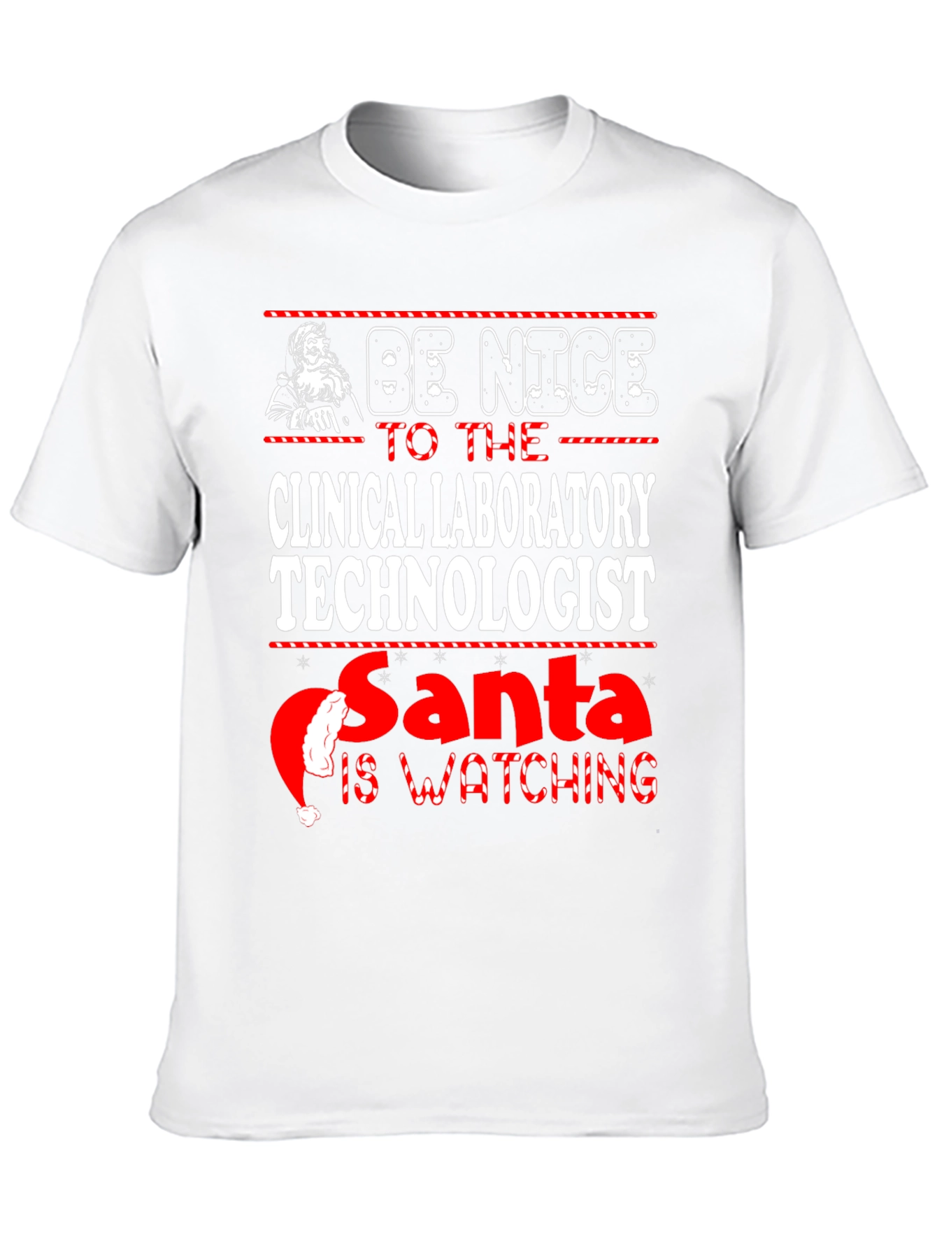 Clinical Laboratory Technologist Santa Watching T-Shirt