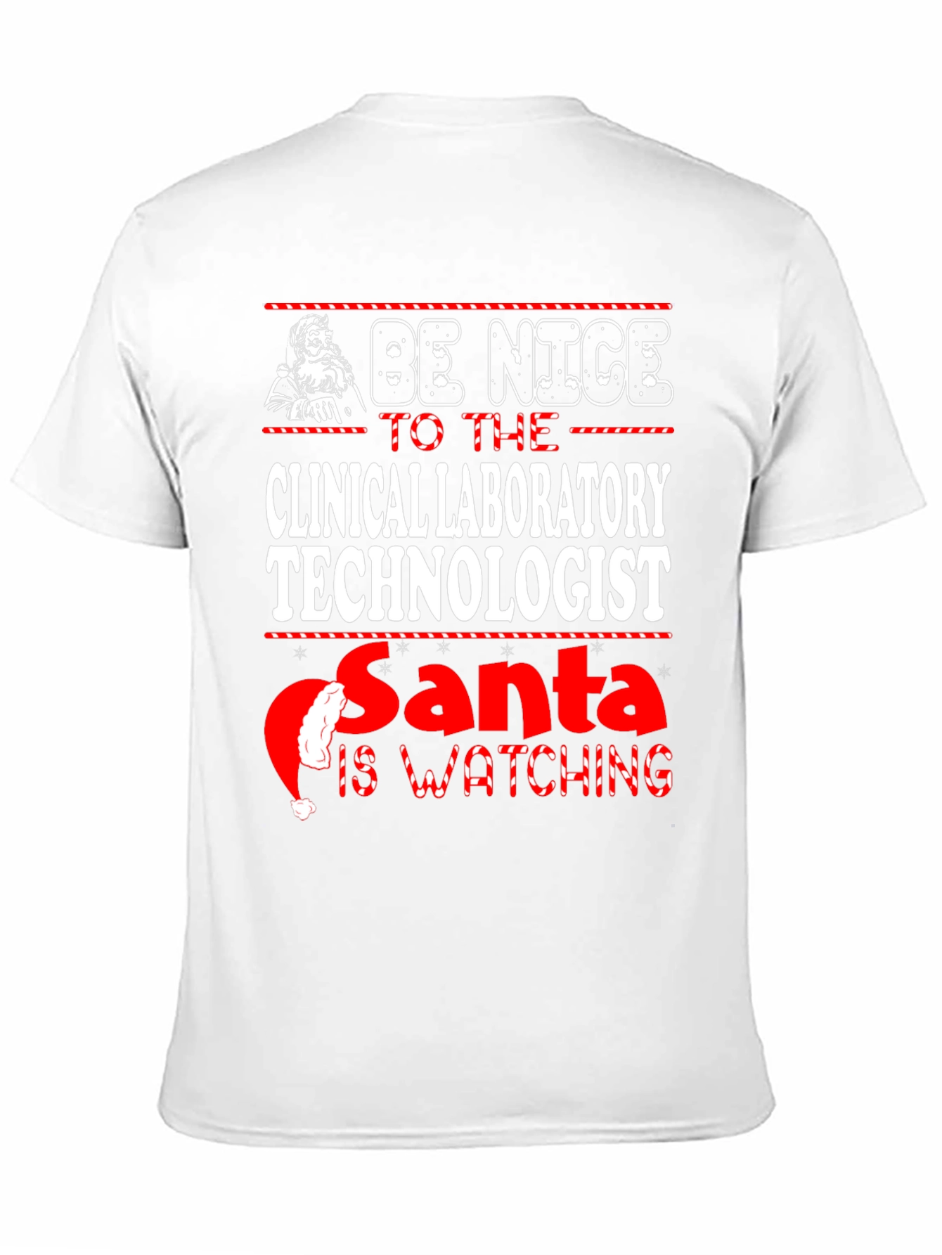 Clinical Laboratory Technologist Santa Watching T-Shirt