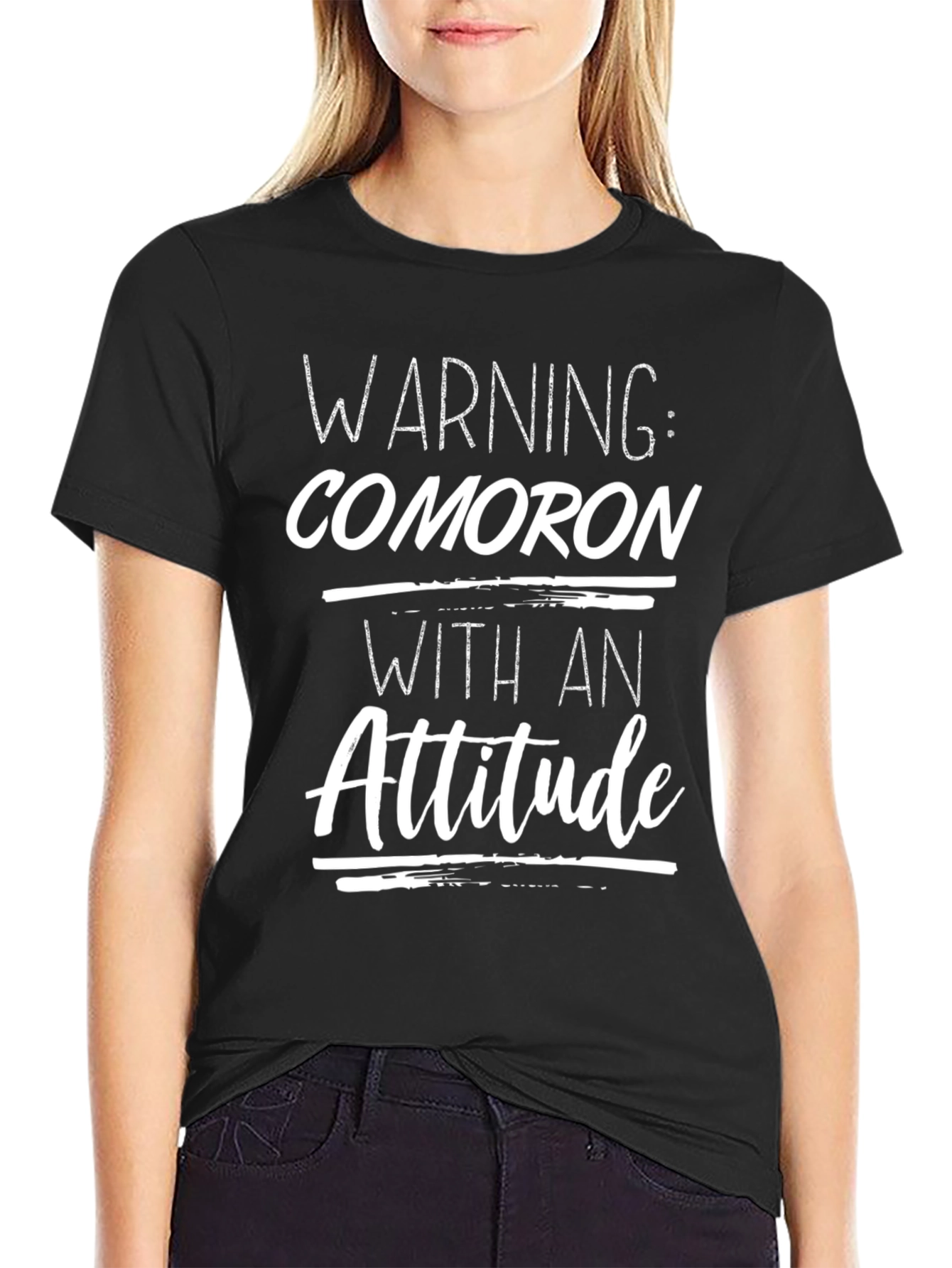 Comoron Attitude T-Shirt: Warning Funny Statement Tee