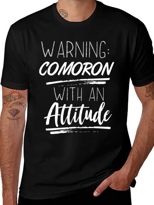 Comoron Attitude T-Shirt: Warning Funny Statement Tee