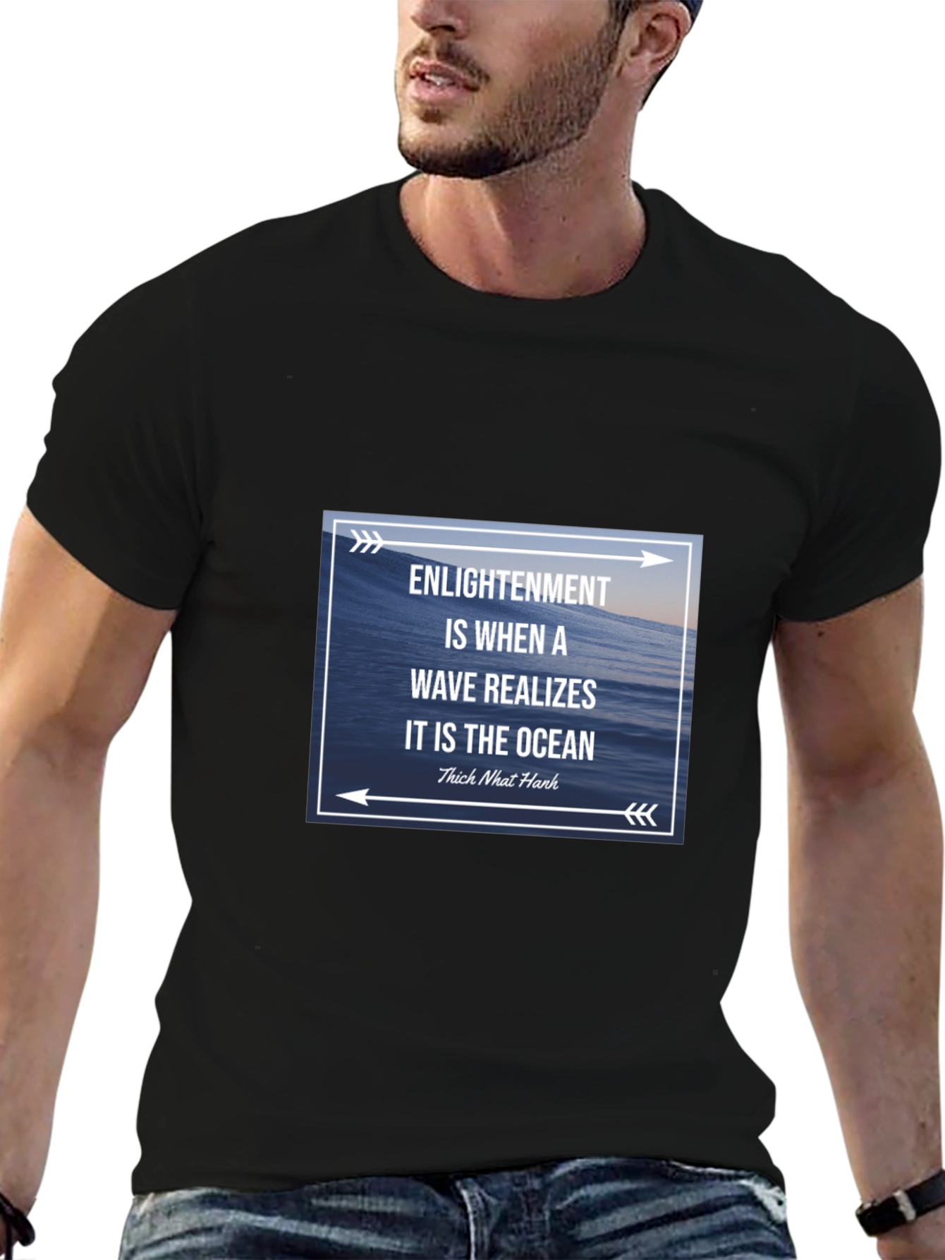 Enlightenment Wave Ocean T-Shirt - Thich Nhat Hanh Quote