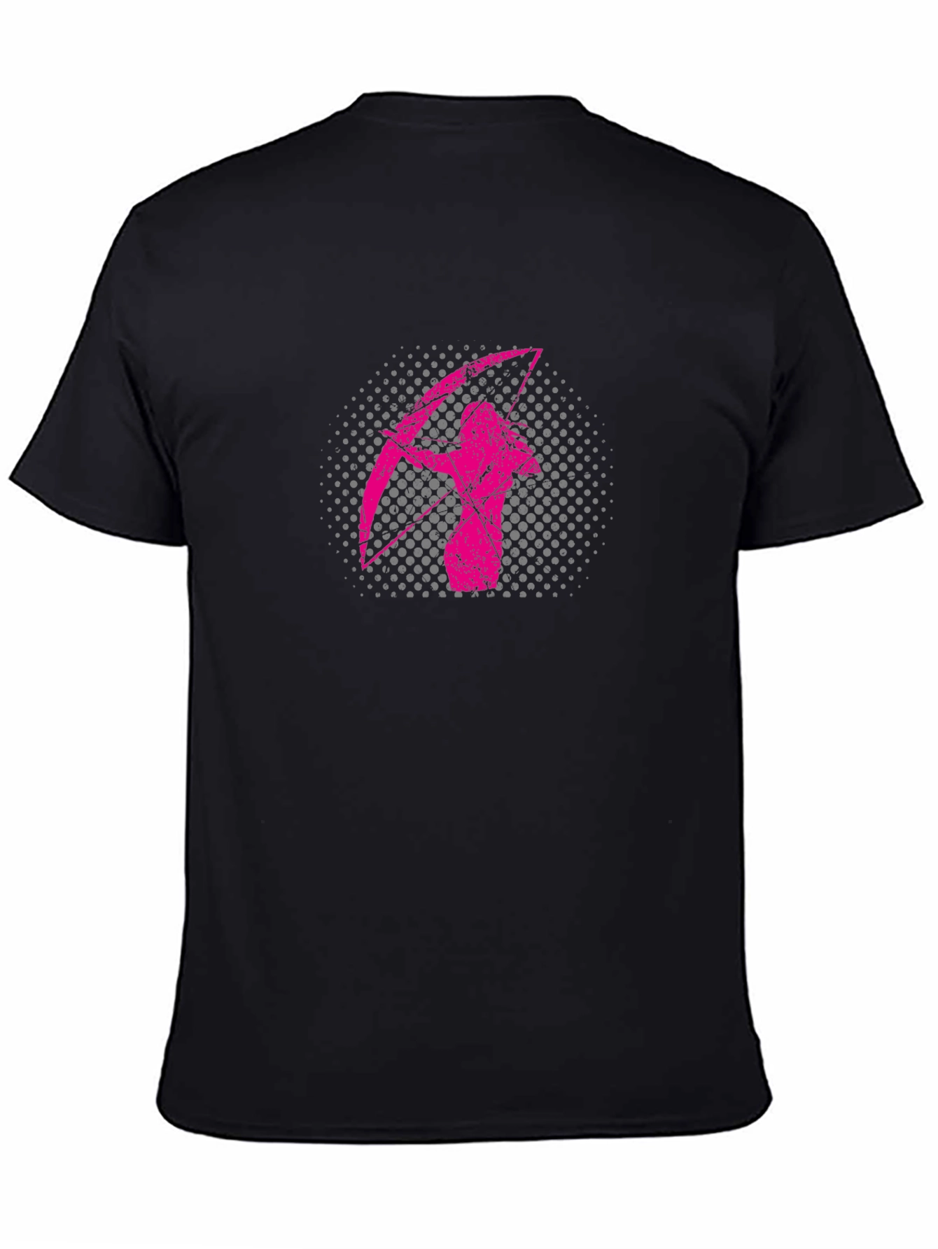 Pink Archer Graphic Black T-Shirt