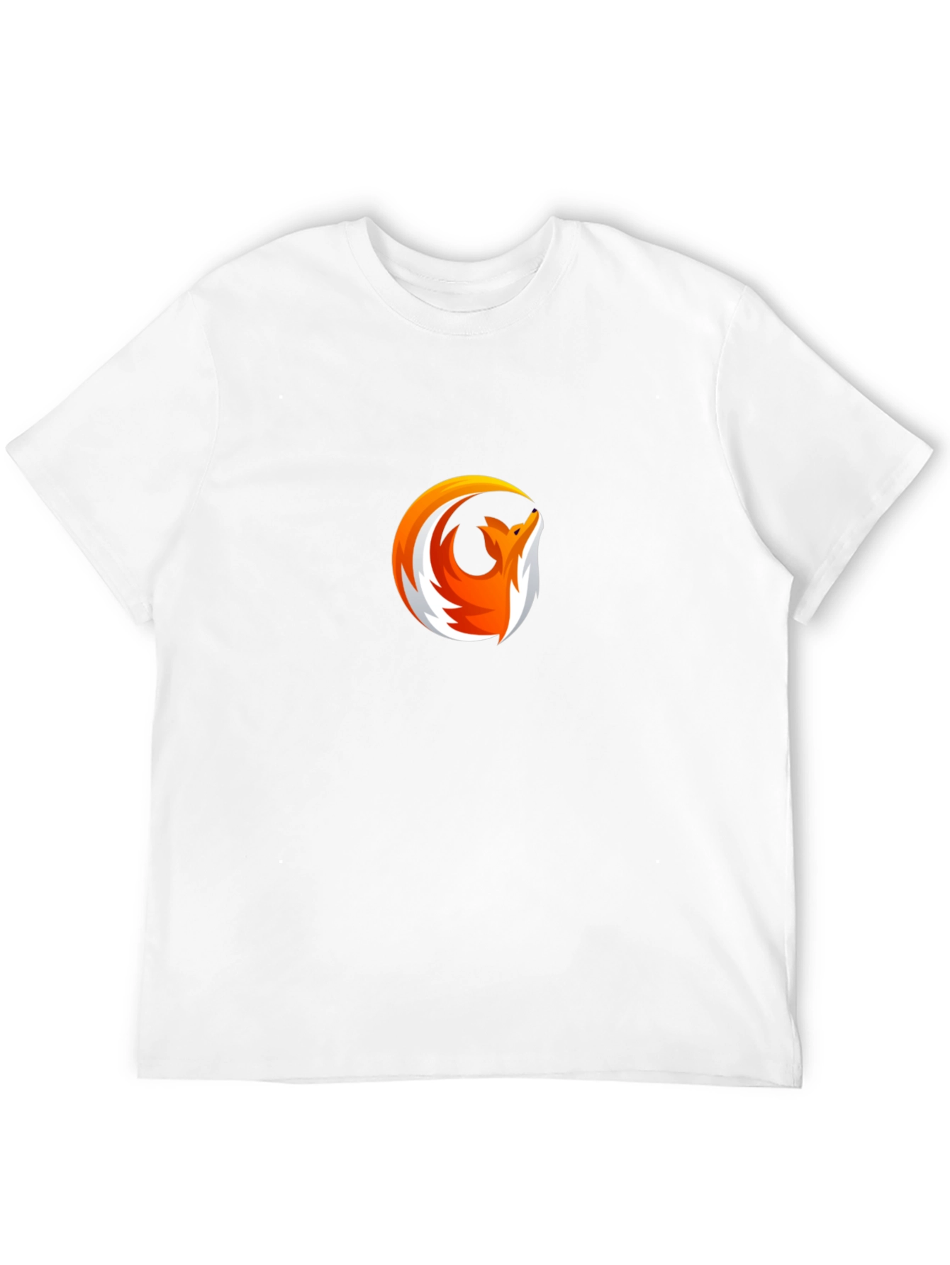 Modern Fox Logo Black T-Shirt