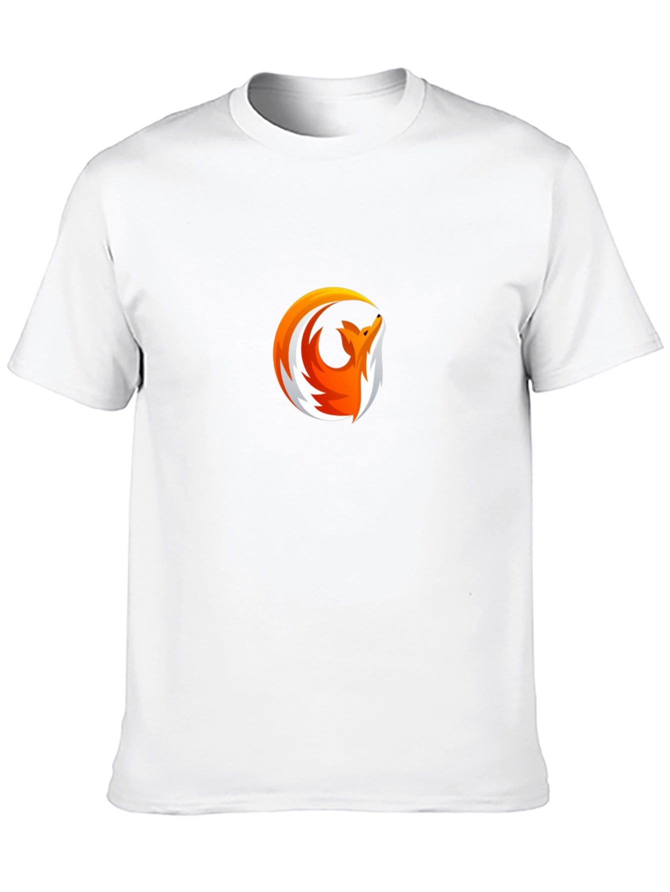 Modern Fox Logo Black T-Shirt