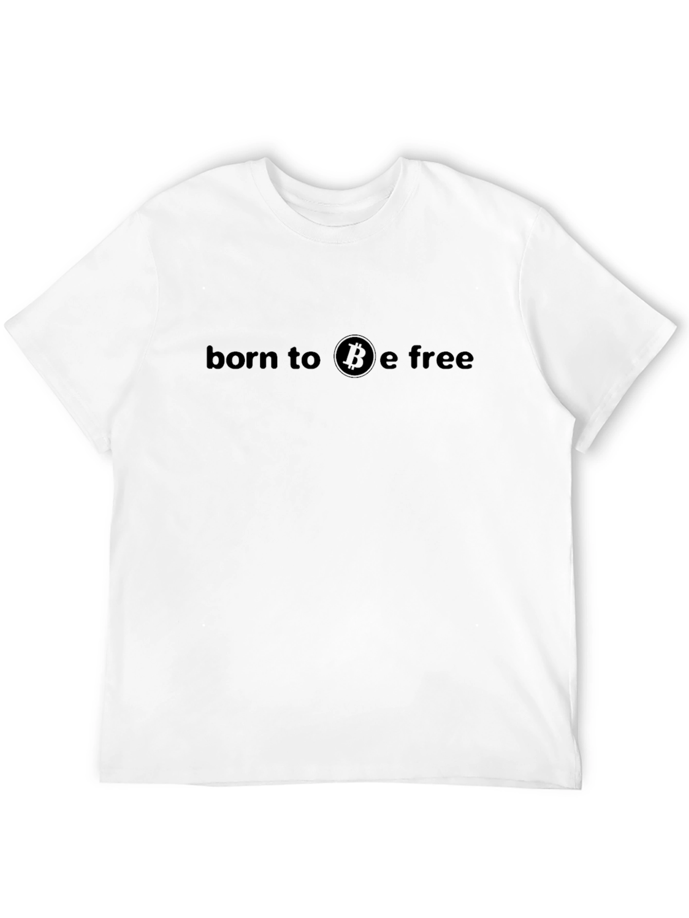 Bitcoin Born to Be Free Black T-Shirt
