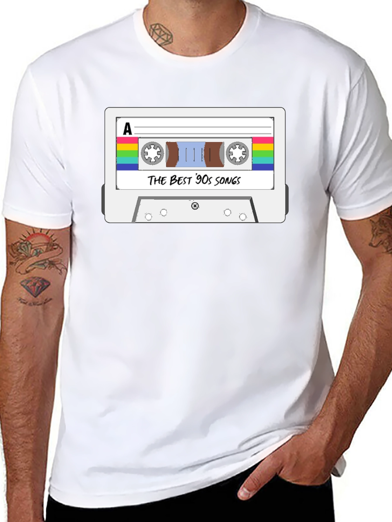The Best 90s Songs Cassette Tape Graphic T-Shirt
