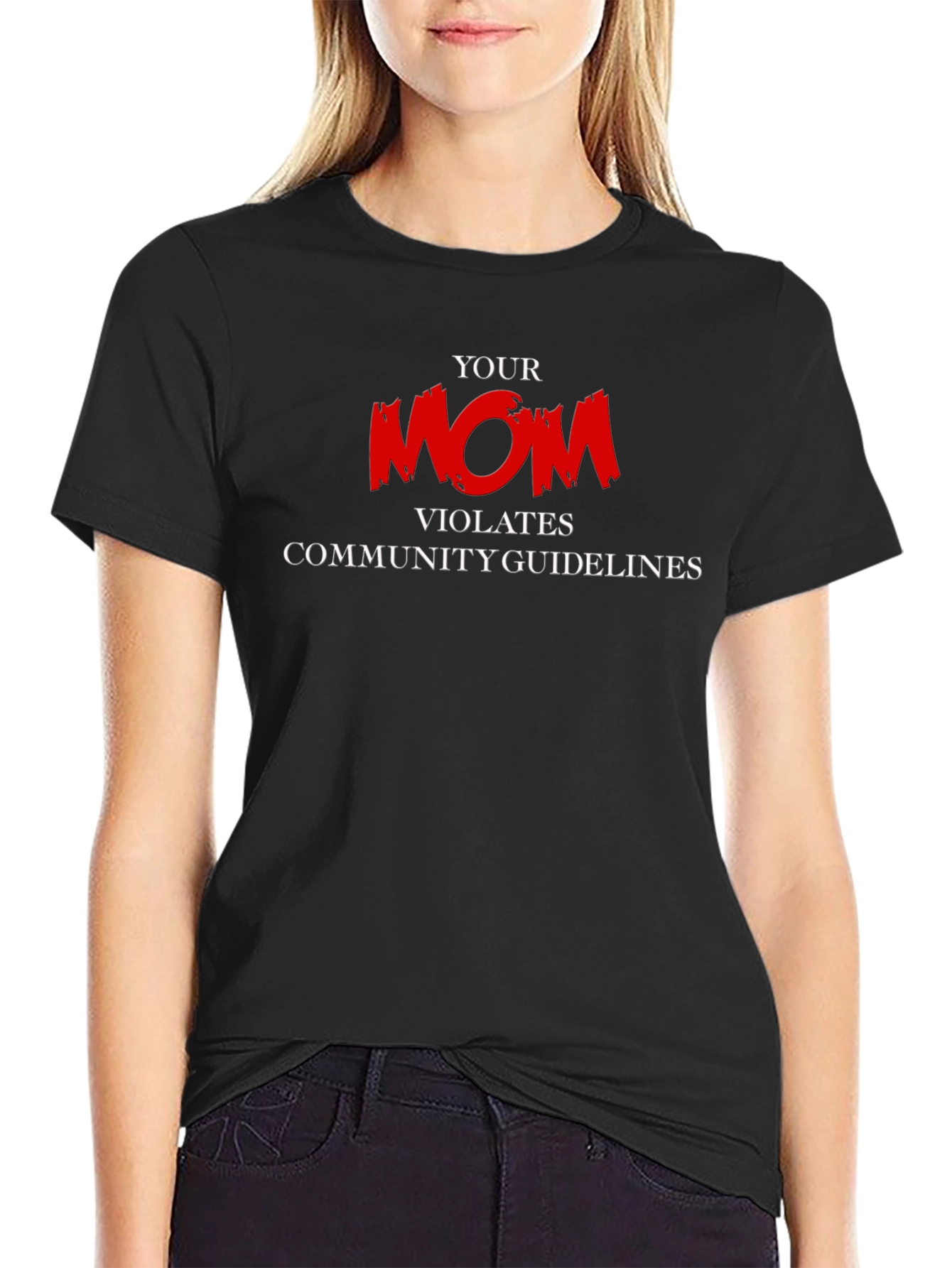 Your Mom Violates Funny Graphic T-Shirt