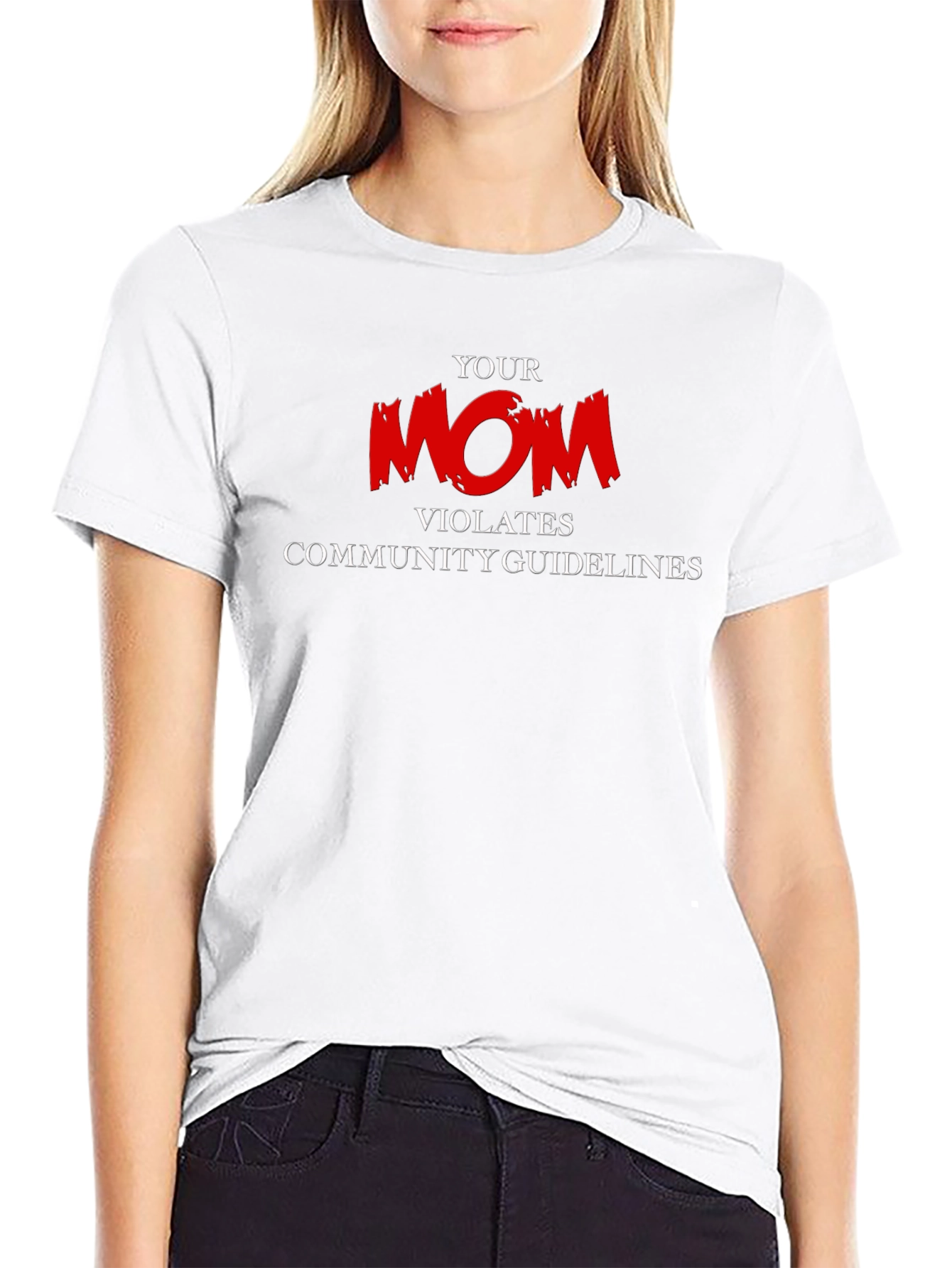 Your Mom Violates Funny Graphic T-Shirt