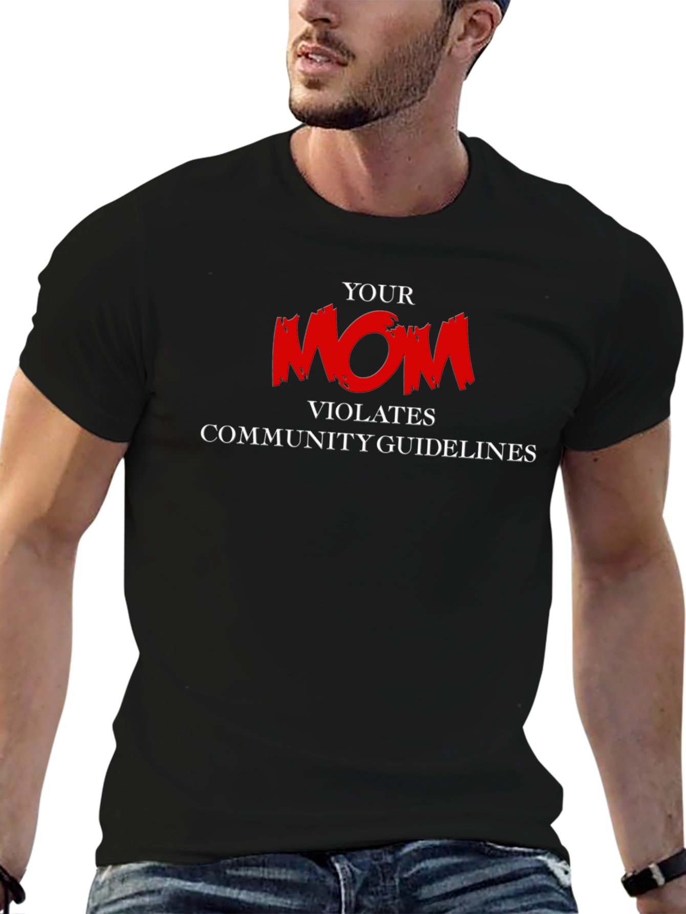 Your Mom Violates Funny Graphic T-Shirt