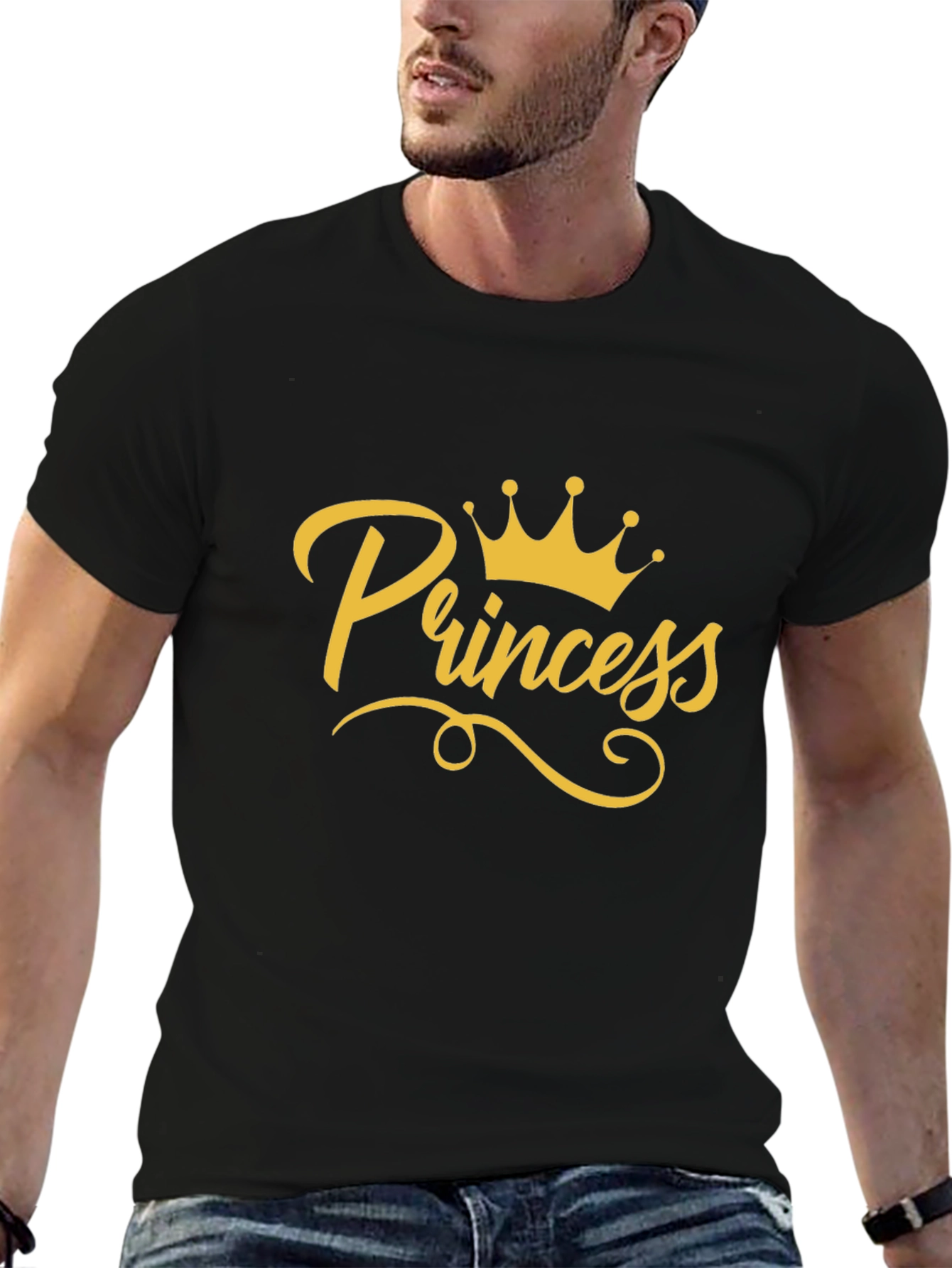Princess Crown Graphic T-Shirt - Black