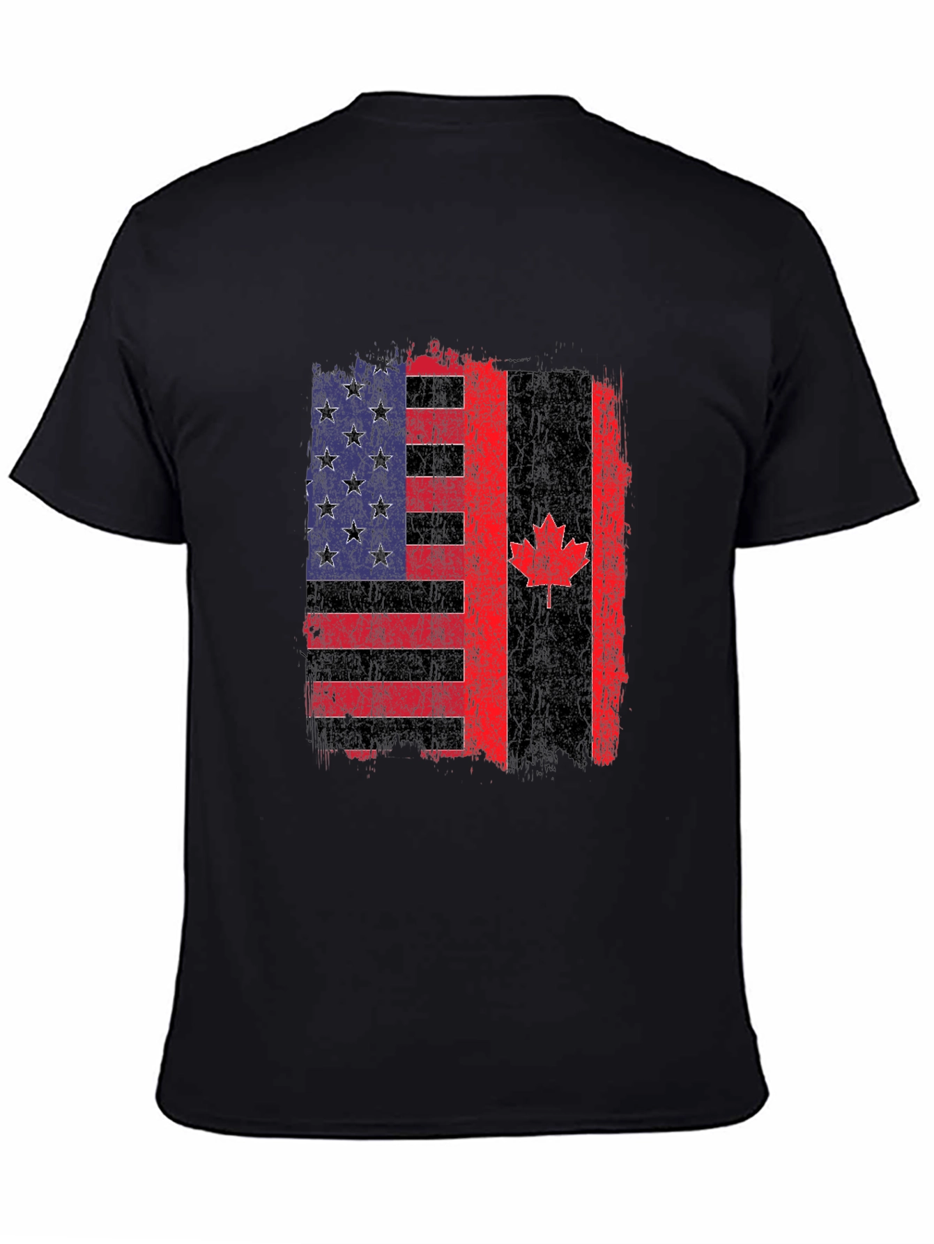 USA Canada Flag Graphic Tee