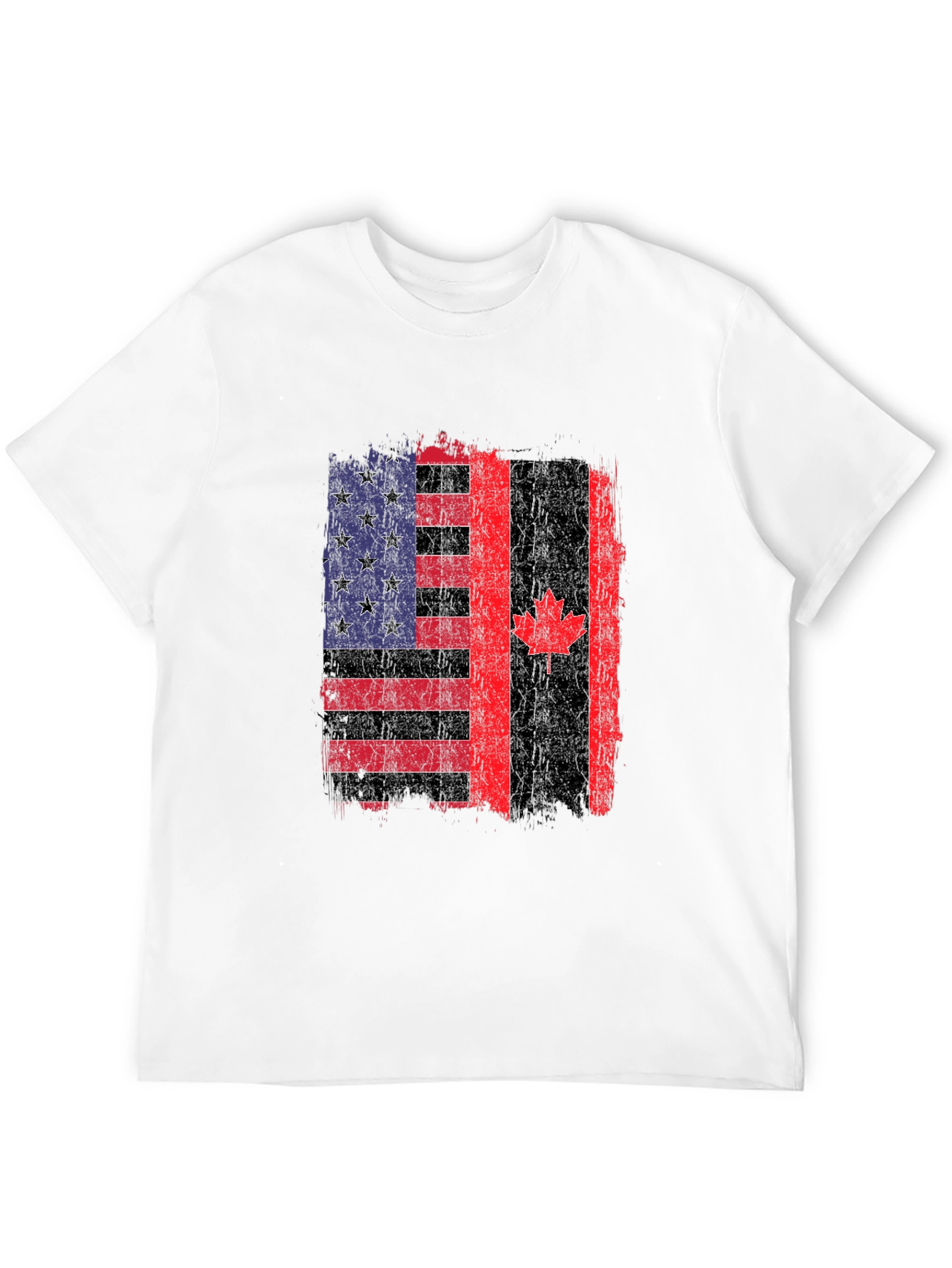 USA Canada Flag Graphic Tee