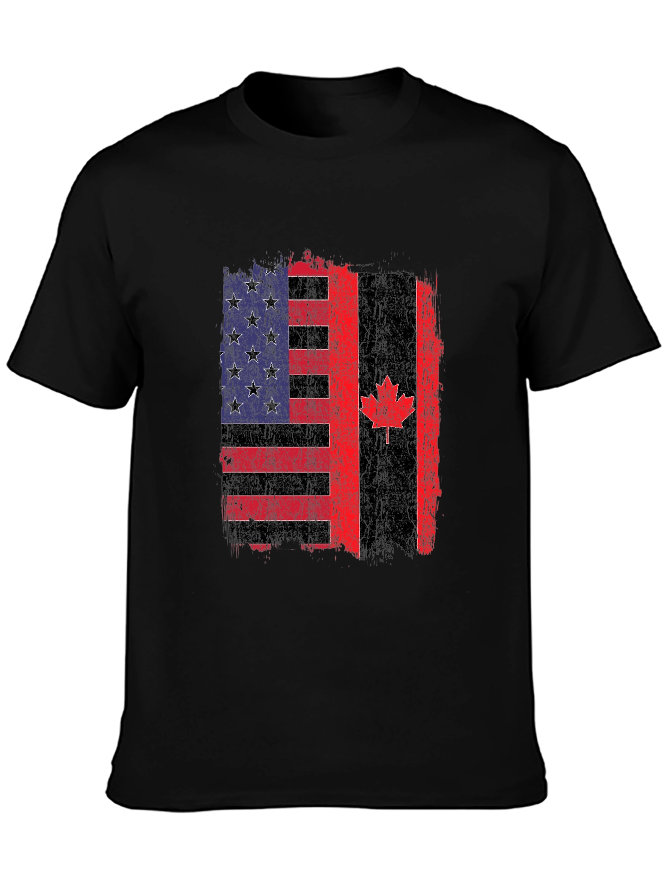 USA Canada Flag Graphic Tee