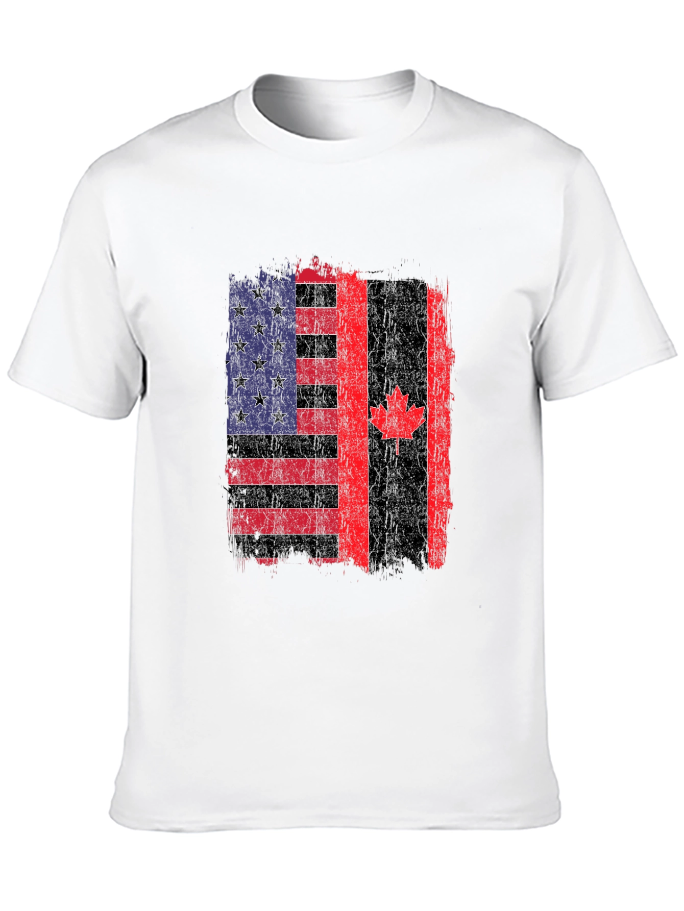 USA Canada Flag Graphic Tee