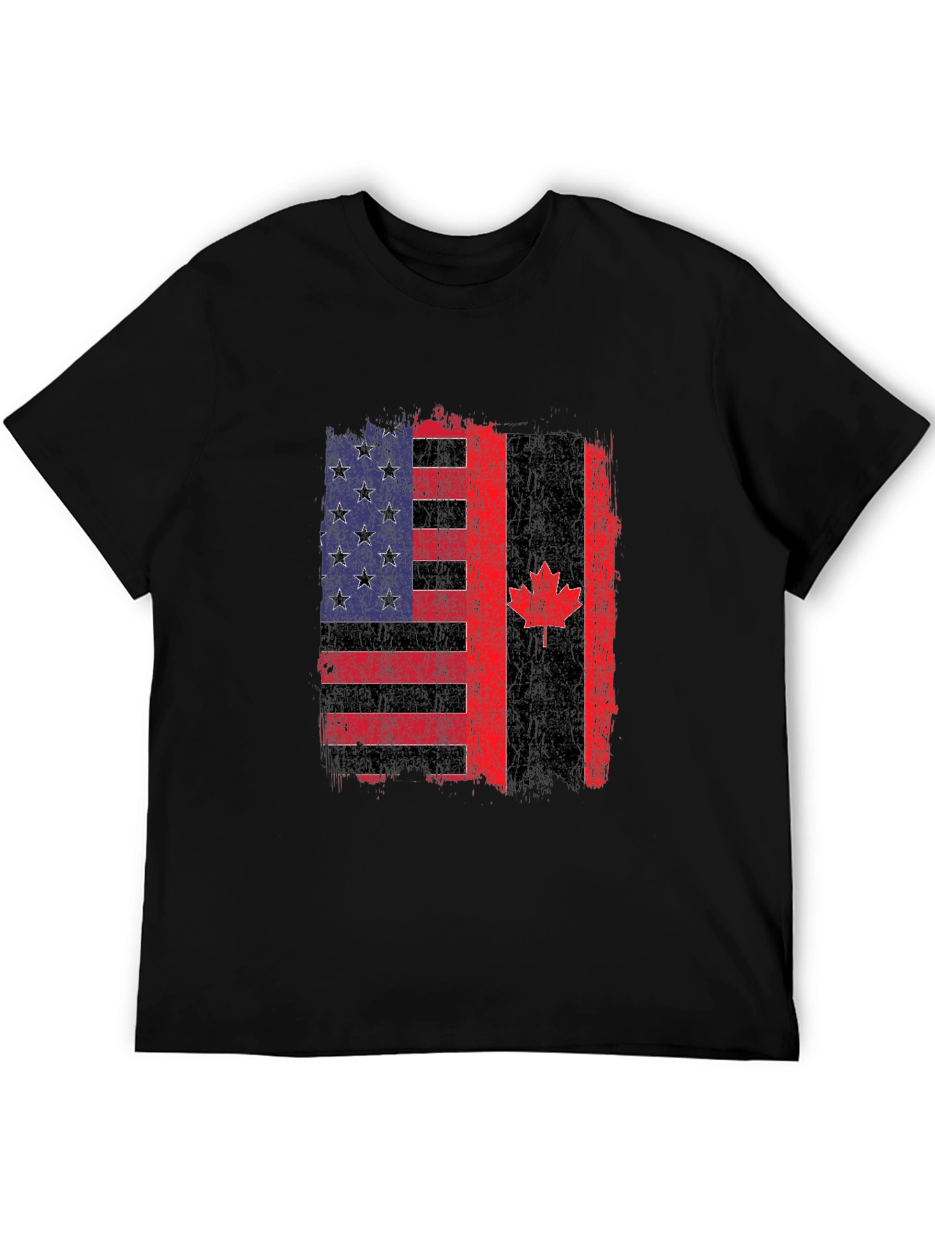 USA Canada Flag Graphic Tee