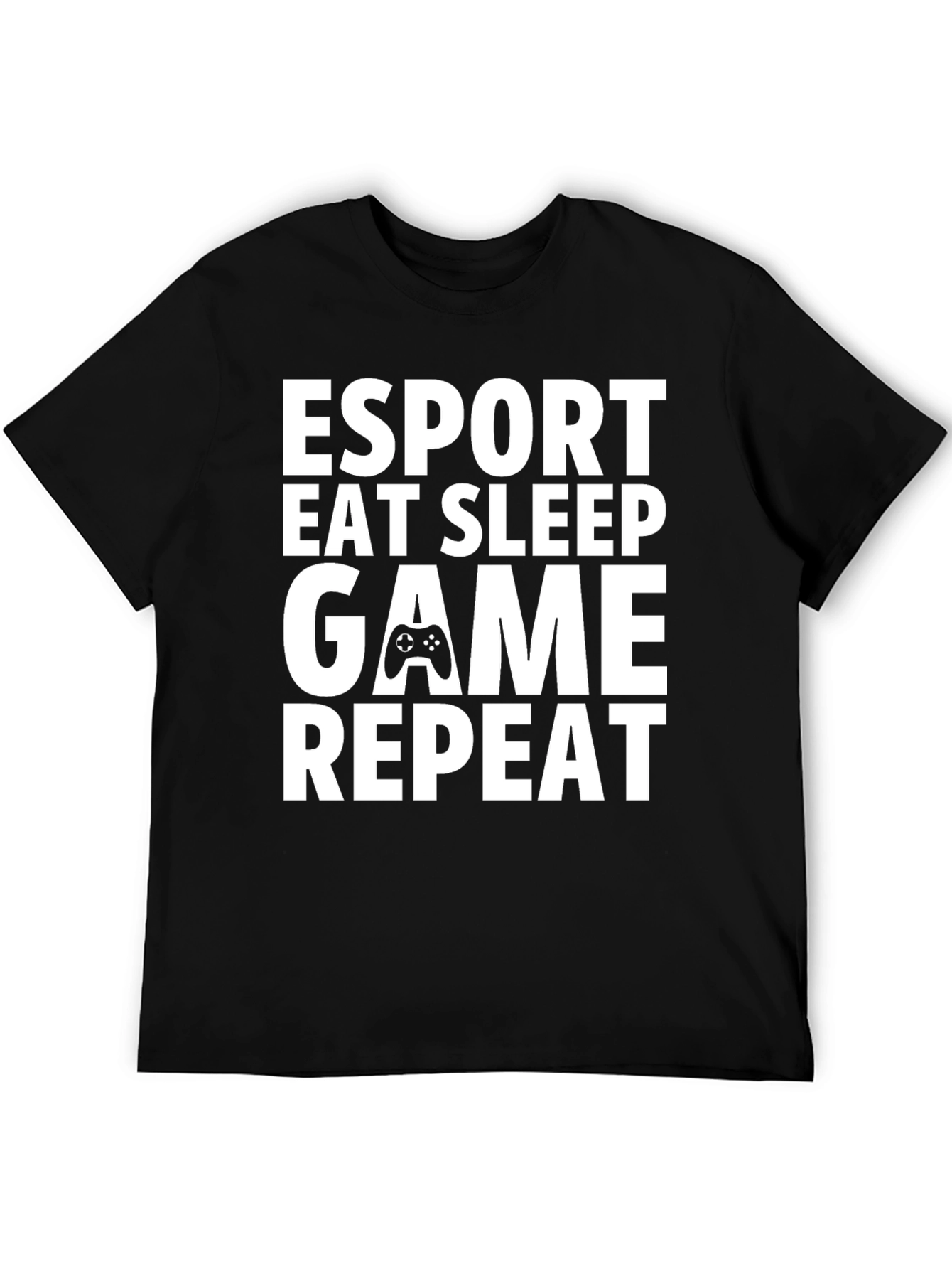 Esport Eat Sleep Game Repeat Black T-Shirt