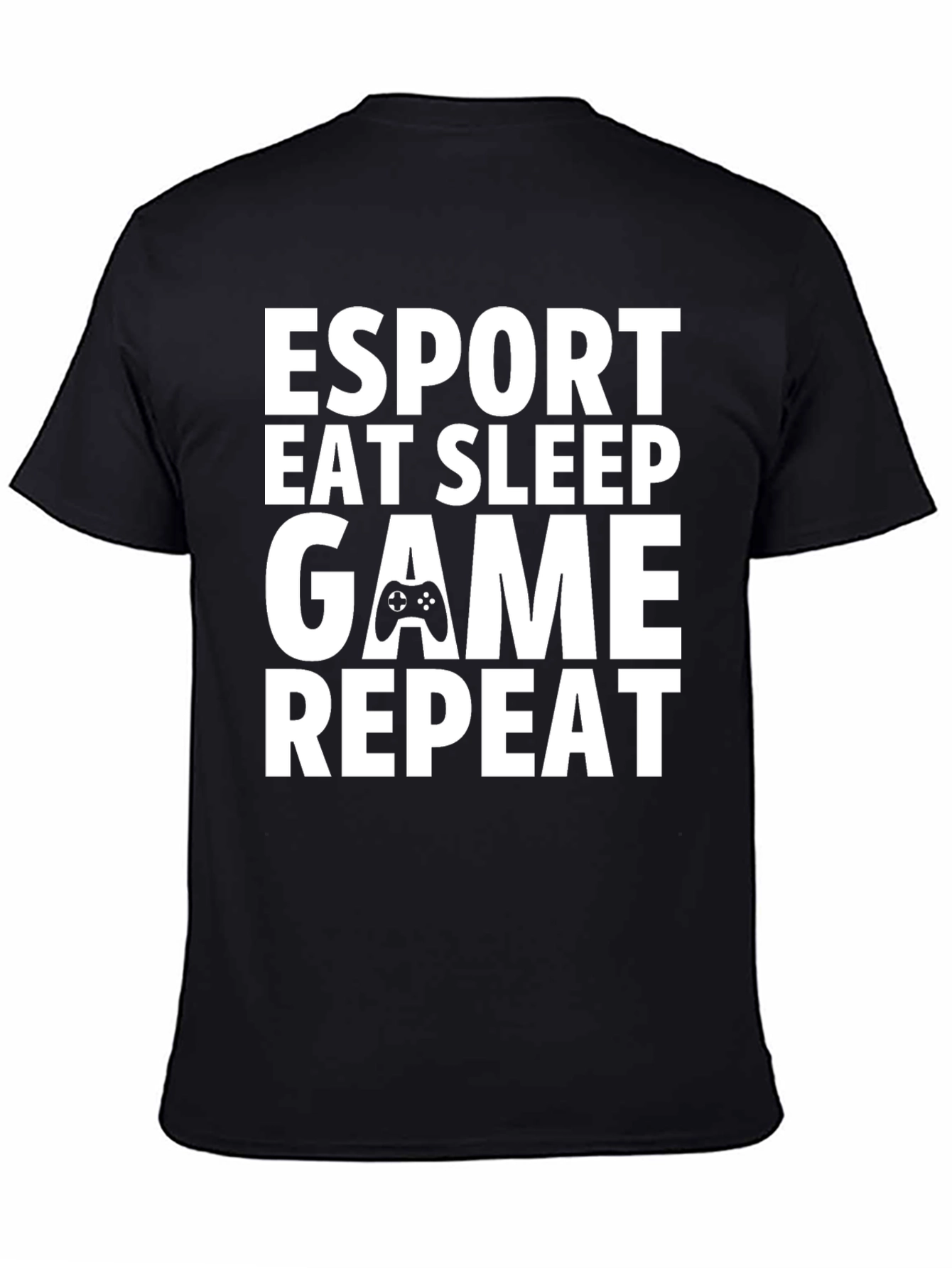 Esport Eat Sleep Game Repeat Black T-Shirt