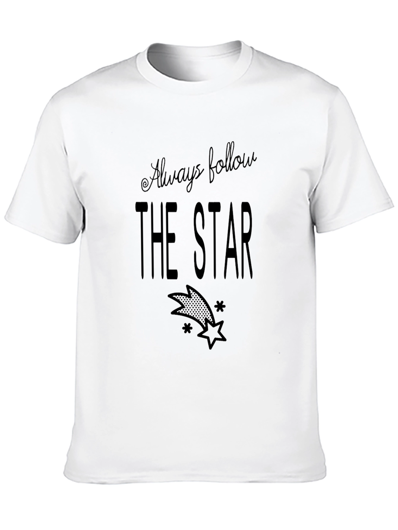 Always Follow the Star Black Graphic Tee