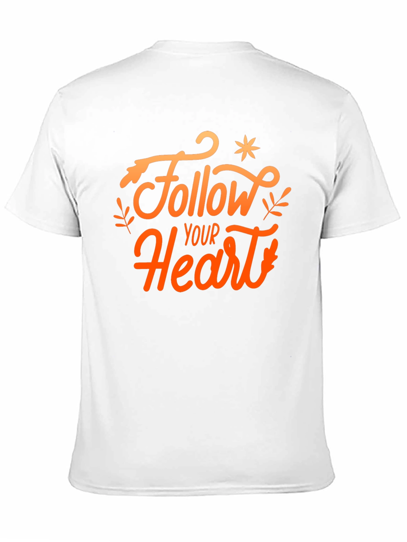 Follow Your Heart Black Graphic T-Shirt