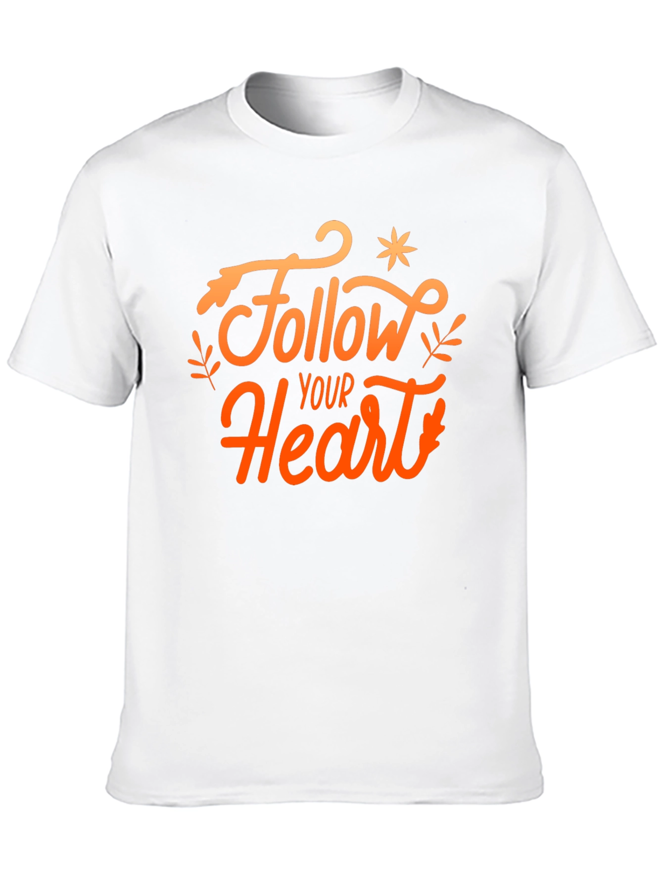 Follow Your Heart Black Graphic T-Shirt