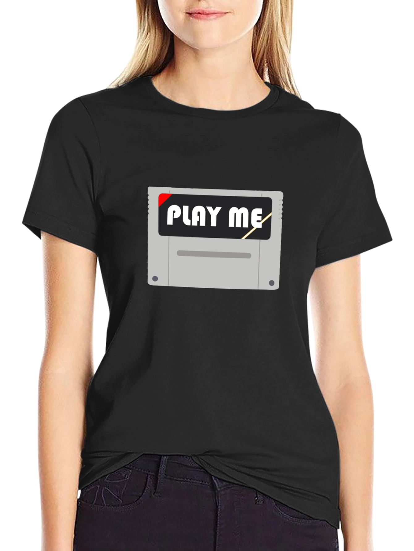 Retro Gamer Tee - Play Me Cartridge Design