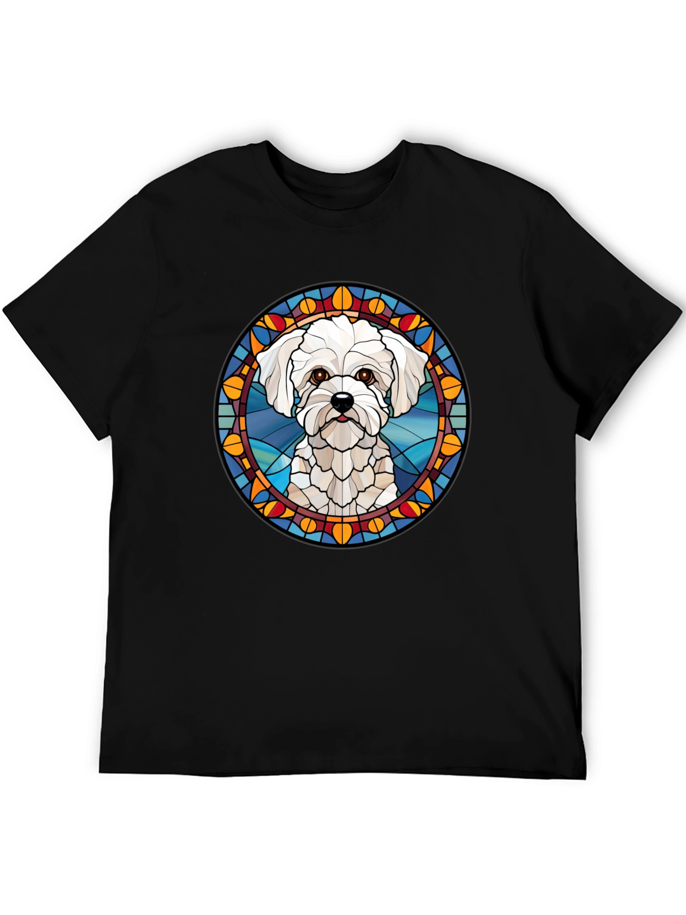 Stained Glass Maltese Dog T-Shirt