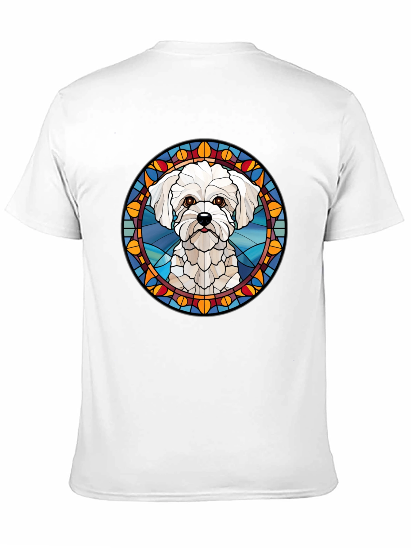 Stained Glass Maltese Dog T-Shirt
