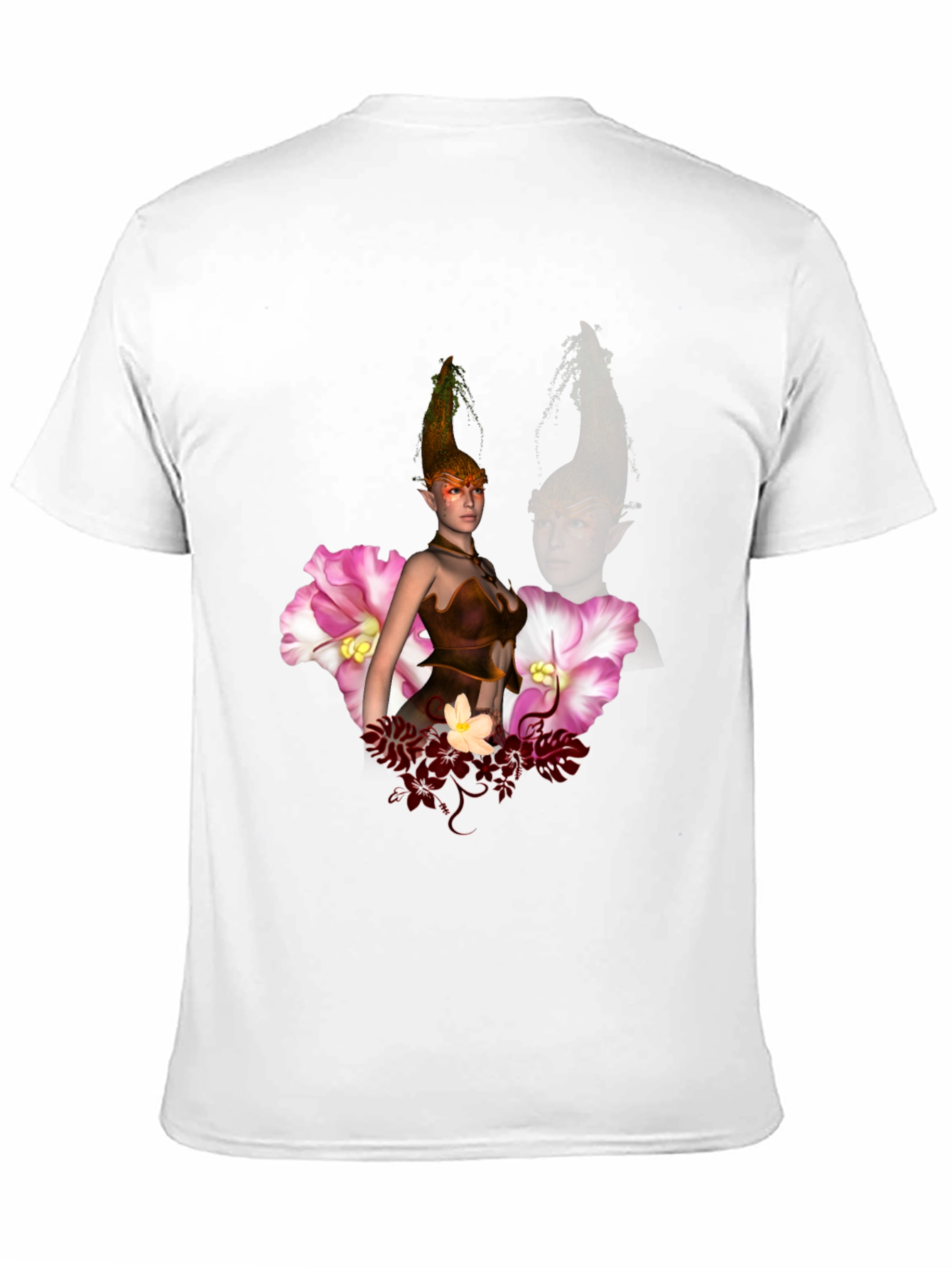 Mystic Elf Graphic Print Black T-Shirt