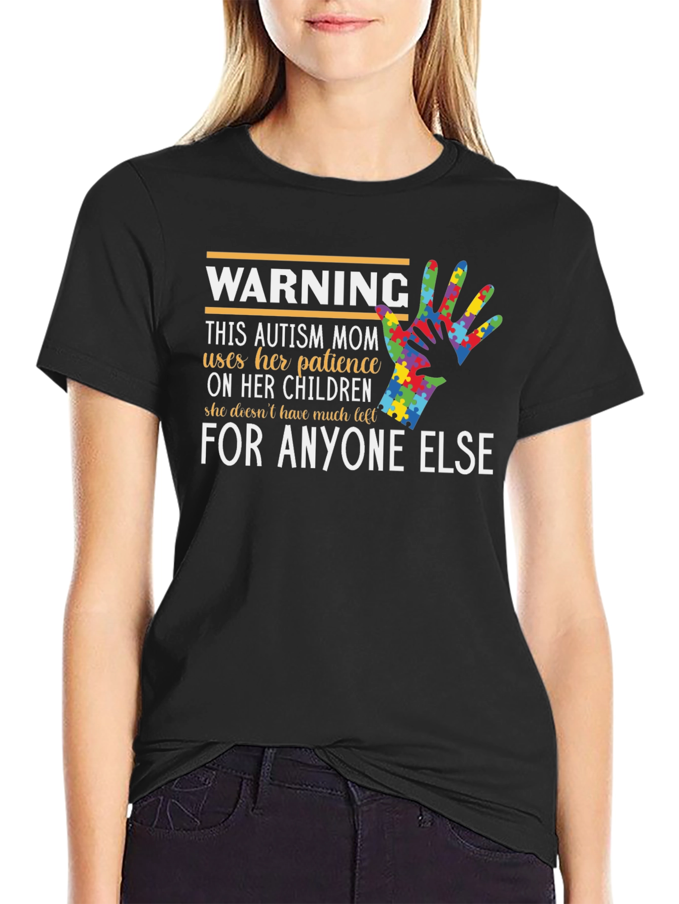 Autism Mom Graphic T-Shirt - Patience on Children