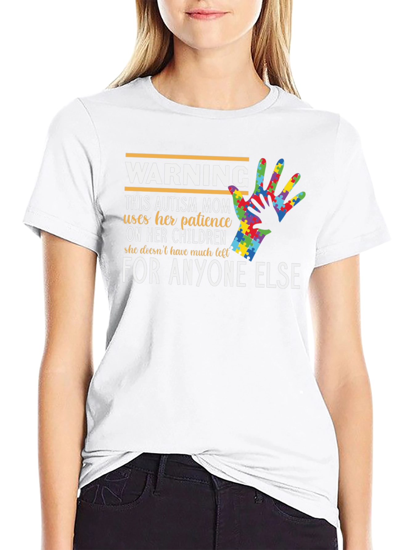 Autism Mom Graphic T-Shirt - Patience on Children