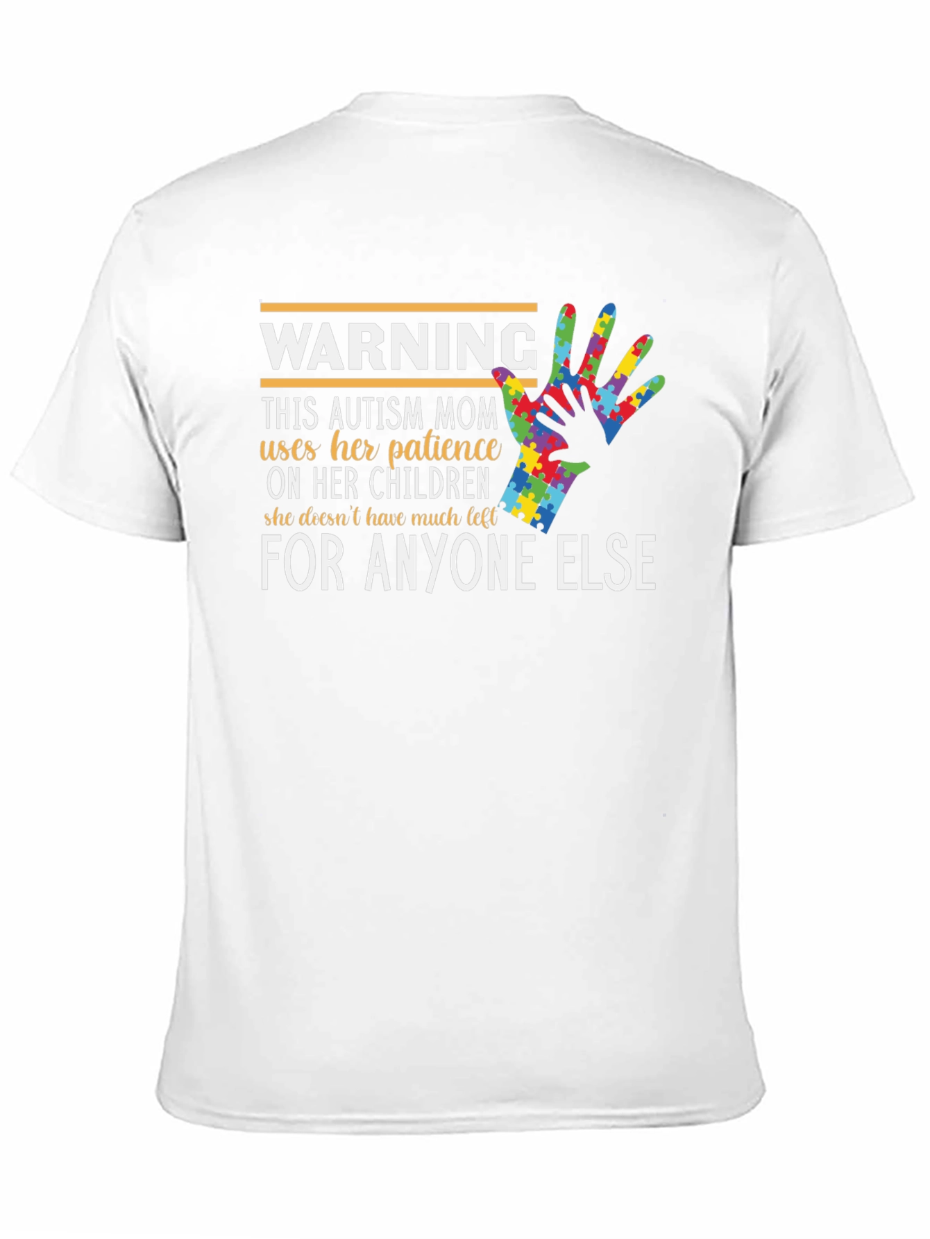 Autism Mom Graphic T-Shirt - Patience on Children