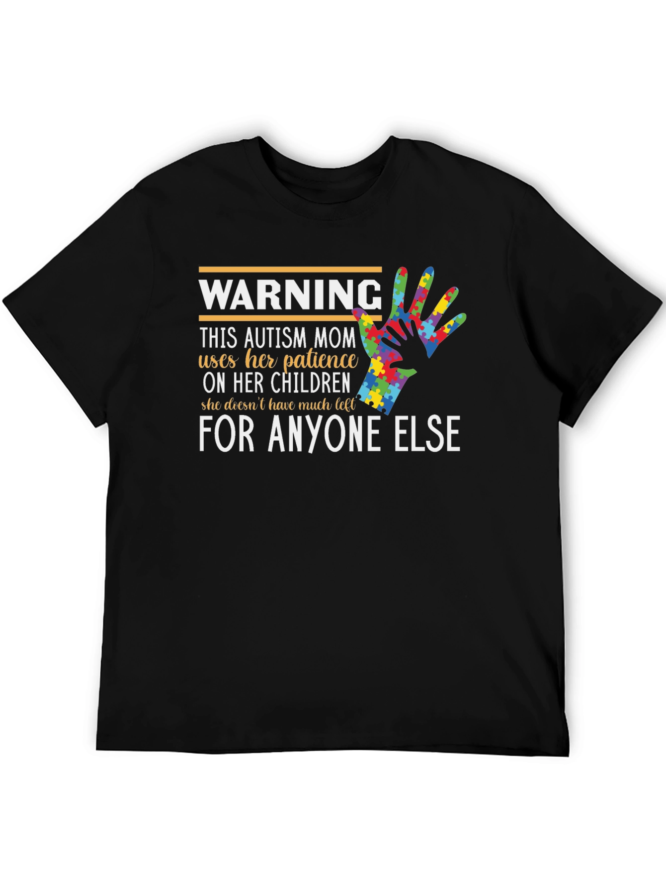 Autism Mom Graphic T-Shirt - Patience on Children
