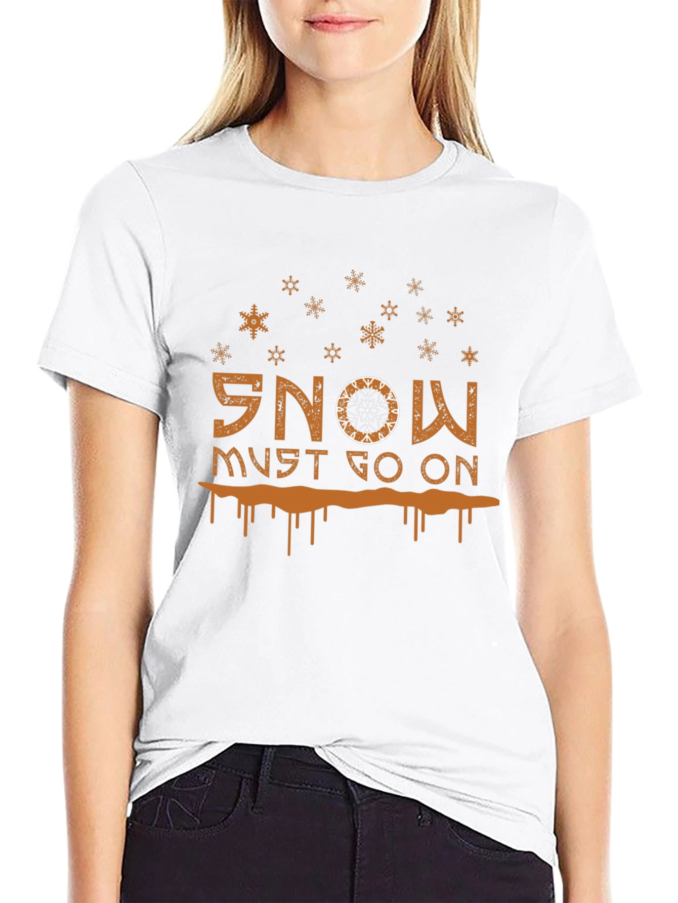 Snow Must Go On Graphic Tee - Black